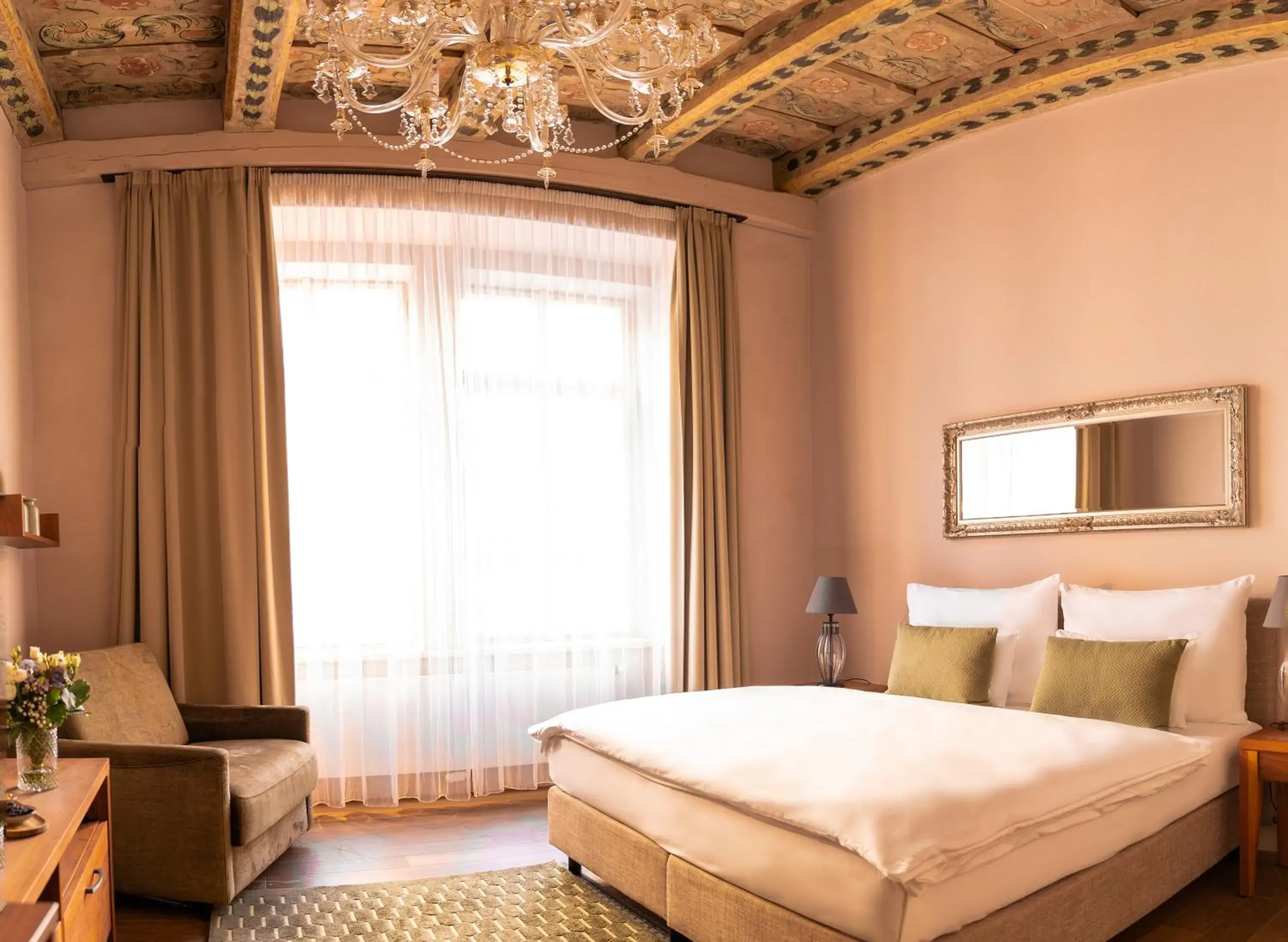 Bed in Hotel Golden Key Prague Castle