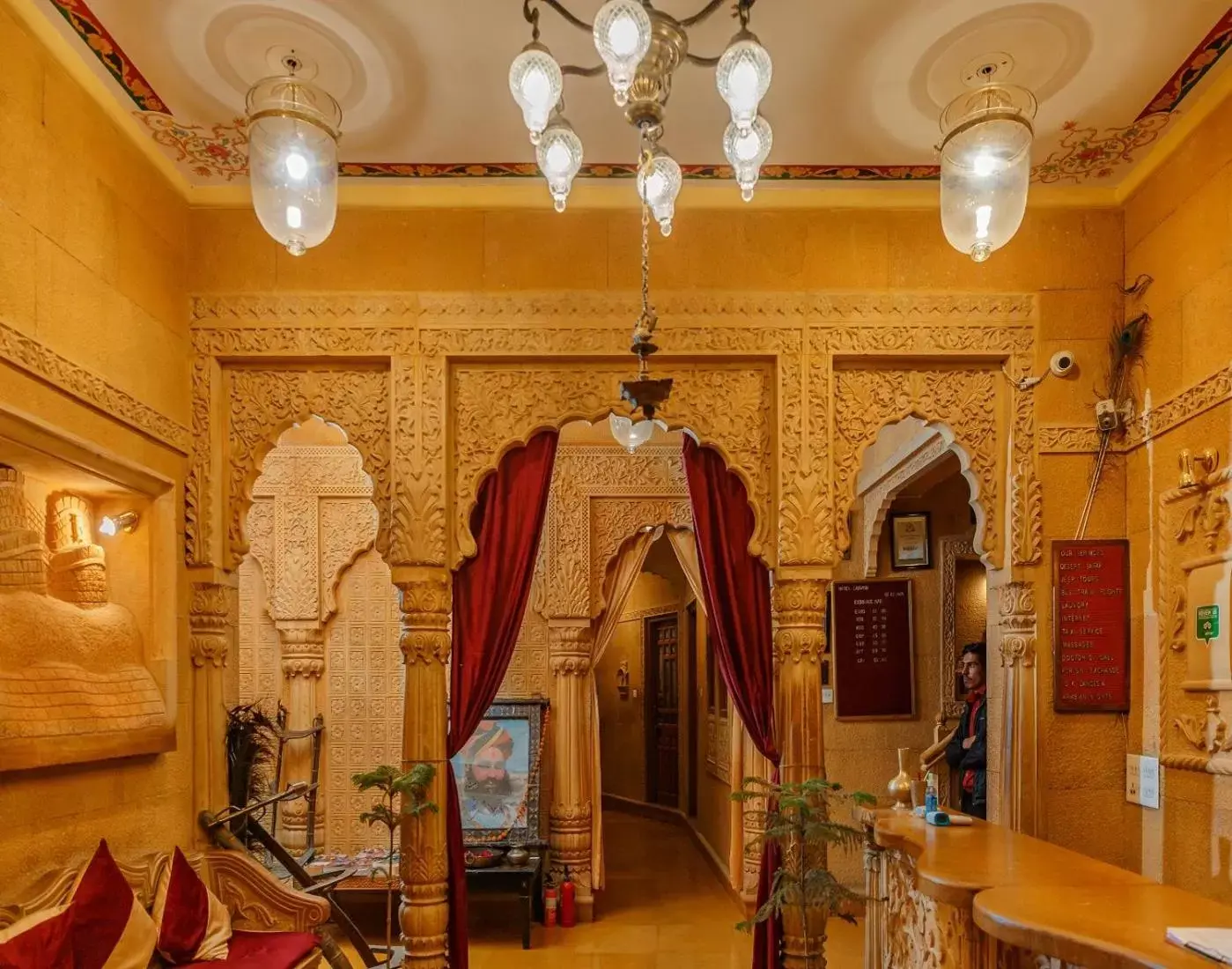 Lobby or reception in Hotel Lal Garh Fort And Palace