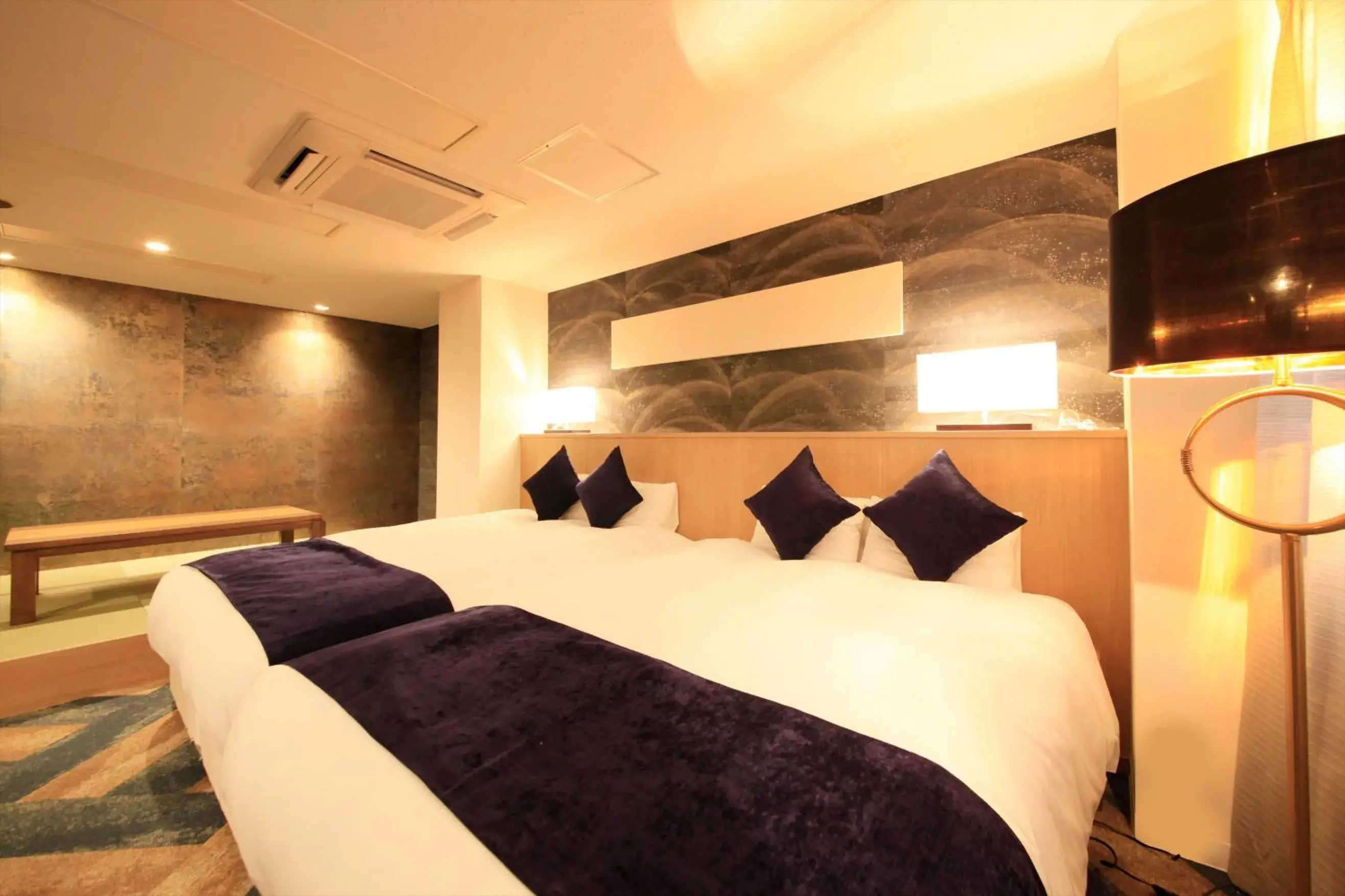 Photo of the whole room, Bed in Centurion Hotel Villa Suite Fukui Station