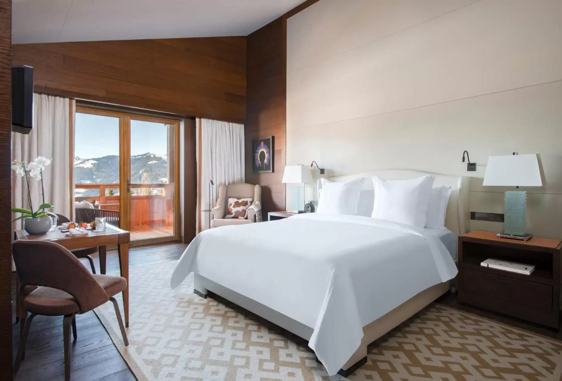 Bedroom, Bed in Four Seasons Hotel Megeve