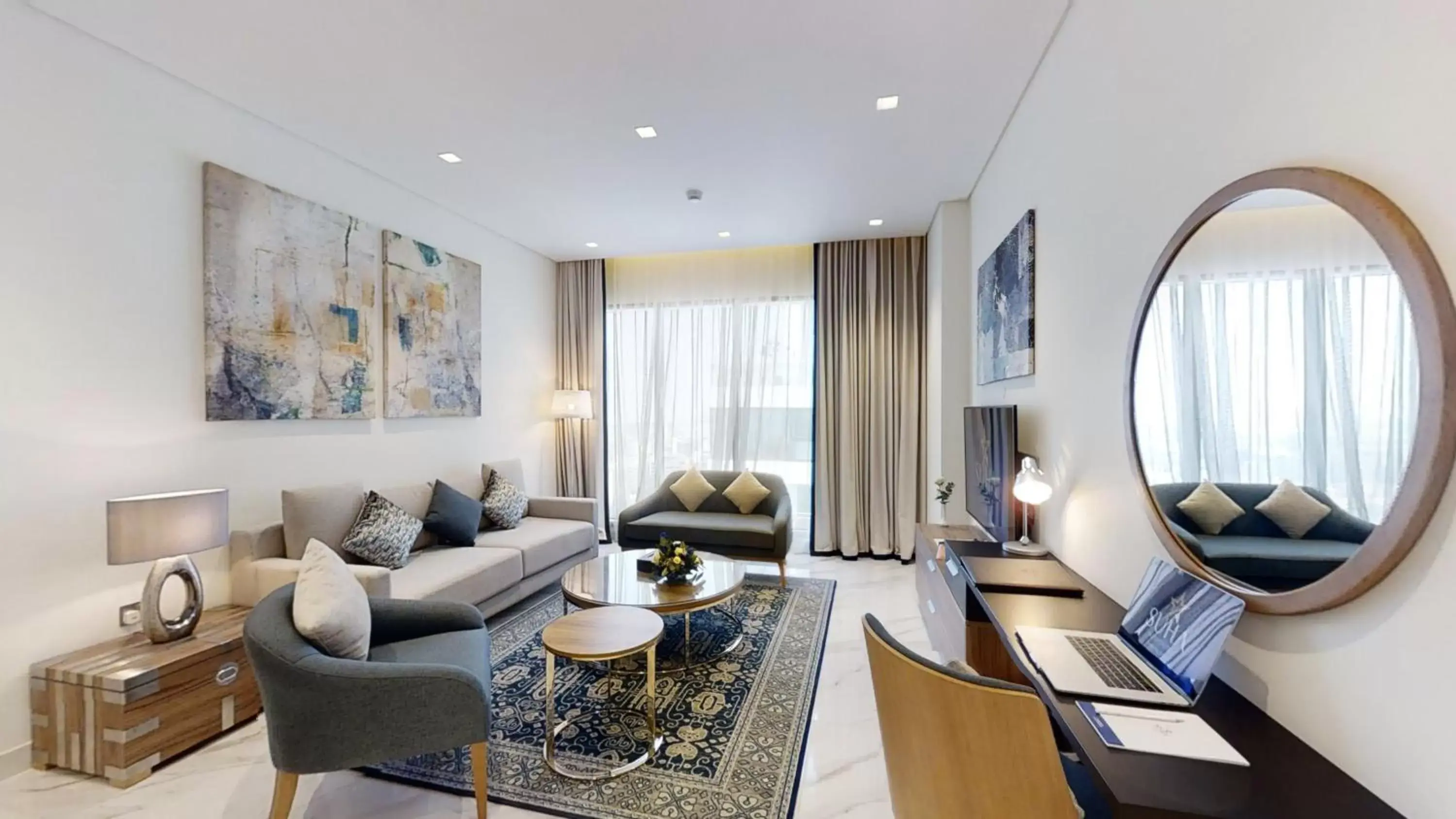 Living room, Seating Area in Suha Mina Rashid Hotel Apartments