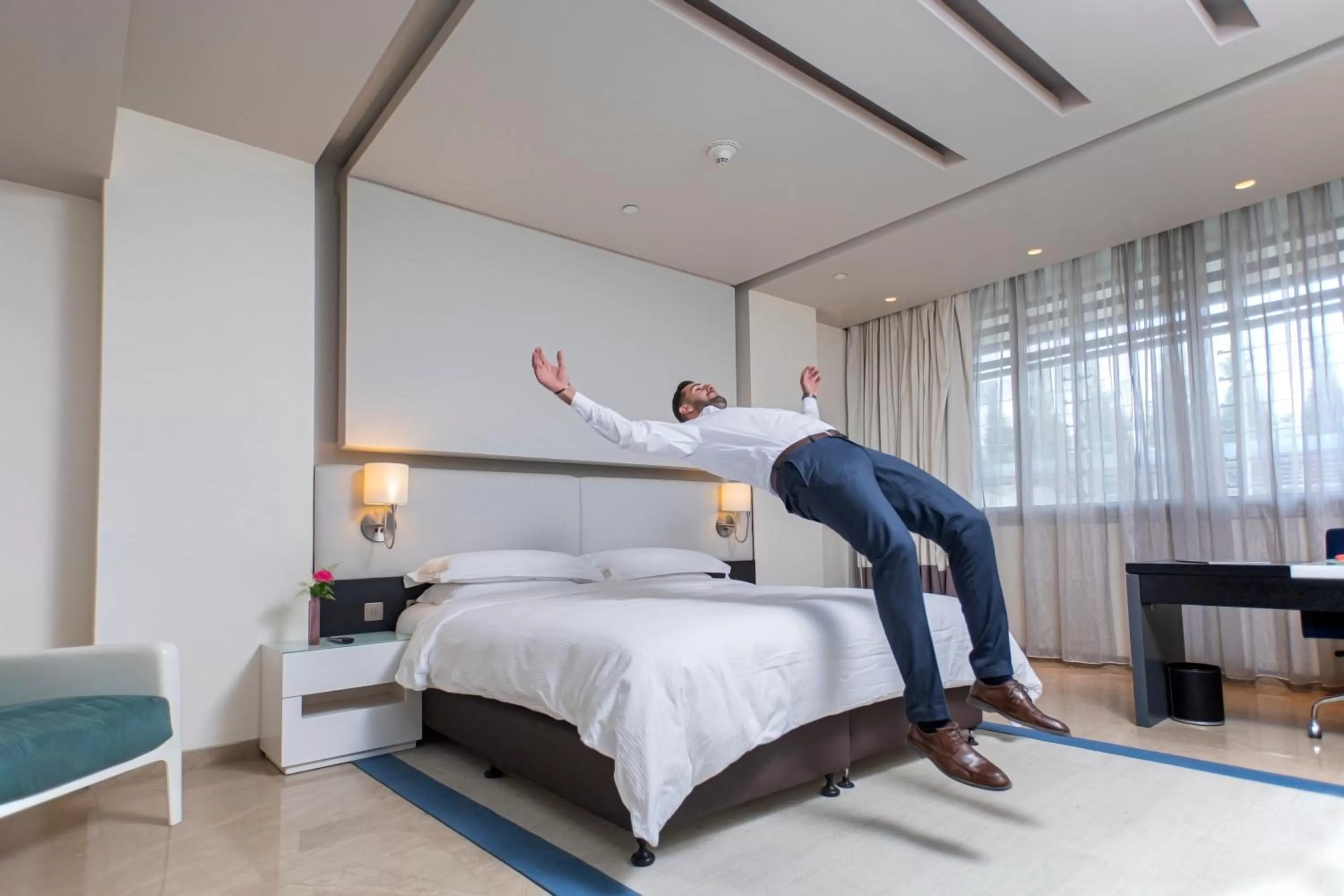 Bedroom, Bed in The Abdali Boulevard Hotel