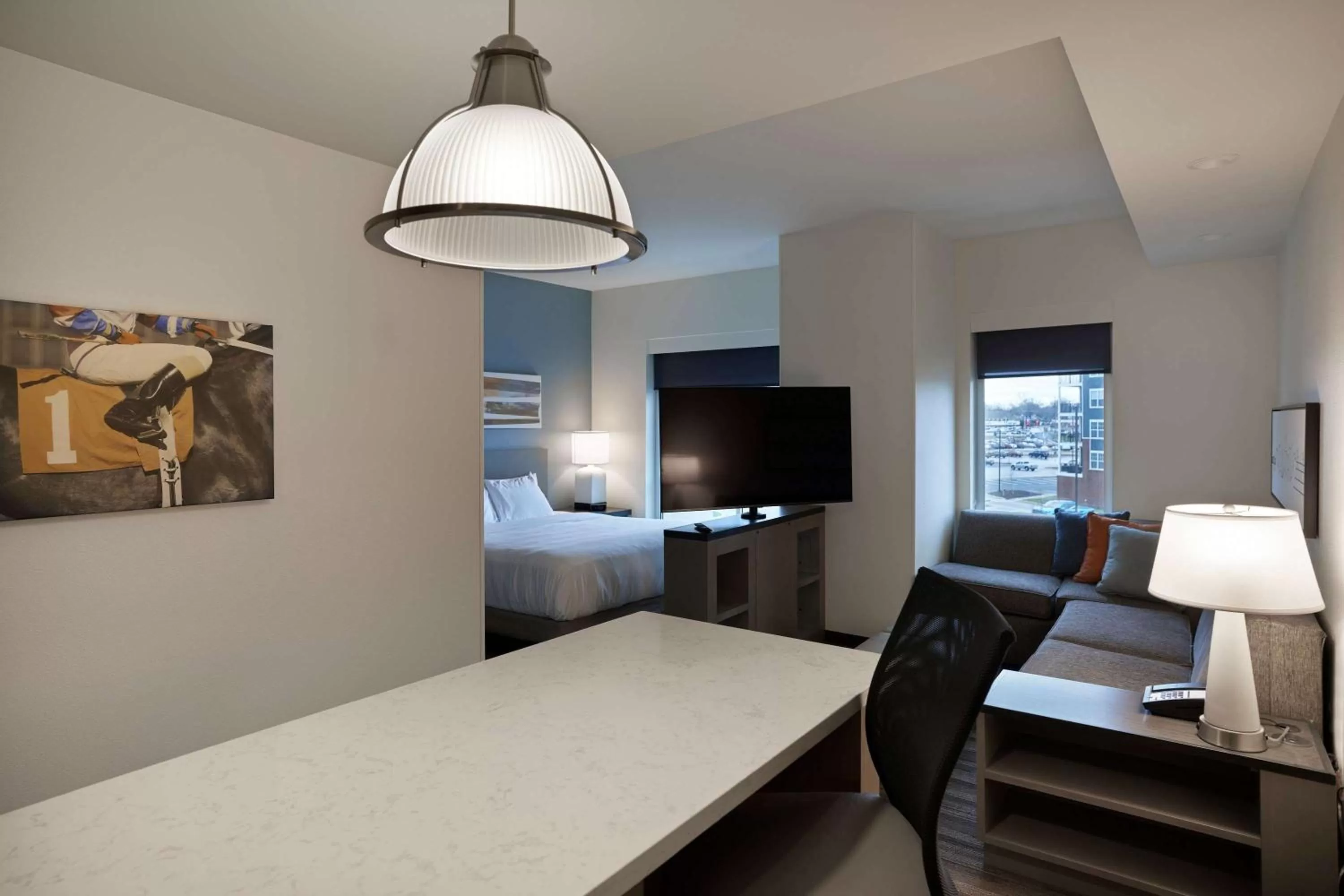 Photo of the whole room, Bed in Hyatt House Louisville East