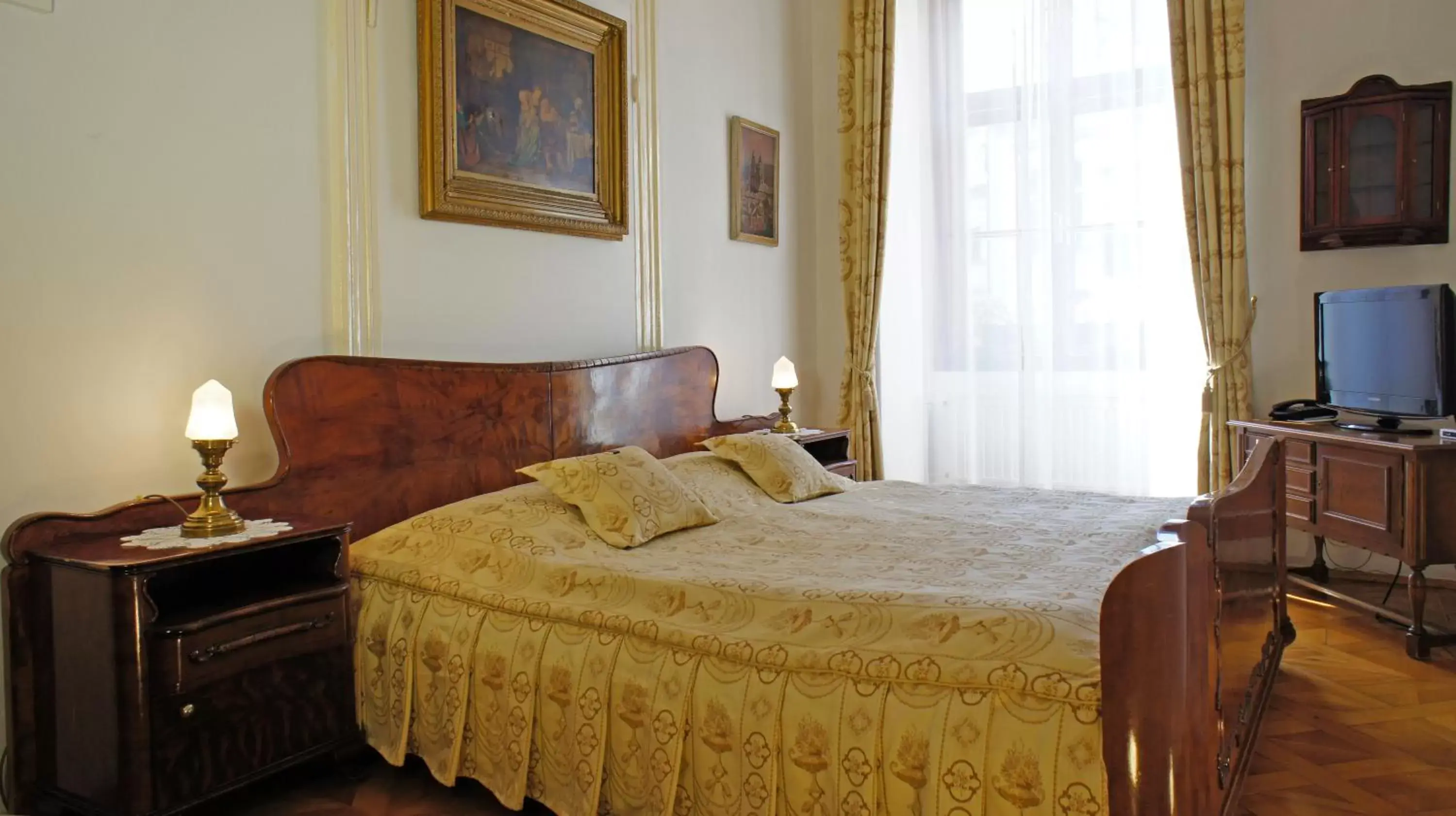 Bed in Grand Hotel Praha