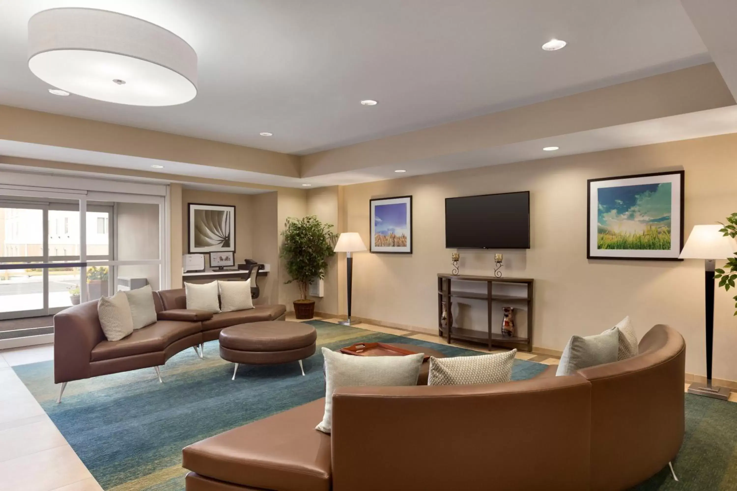 Lobby or reception, Seating Area in Candlewood Suites Vestal - Binghamton, an IHG Hotel