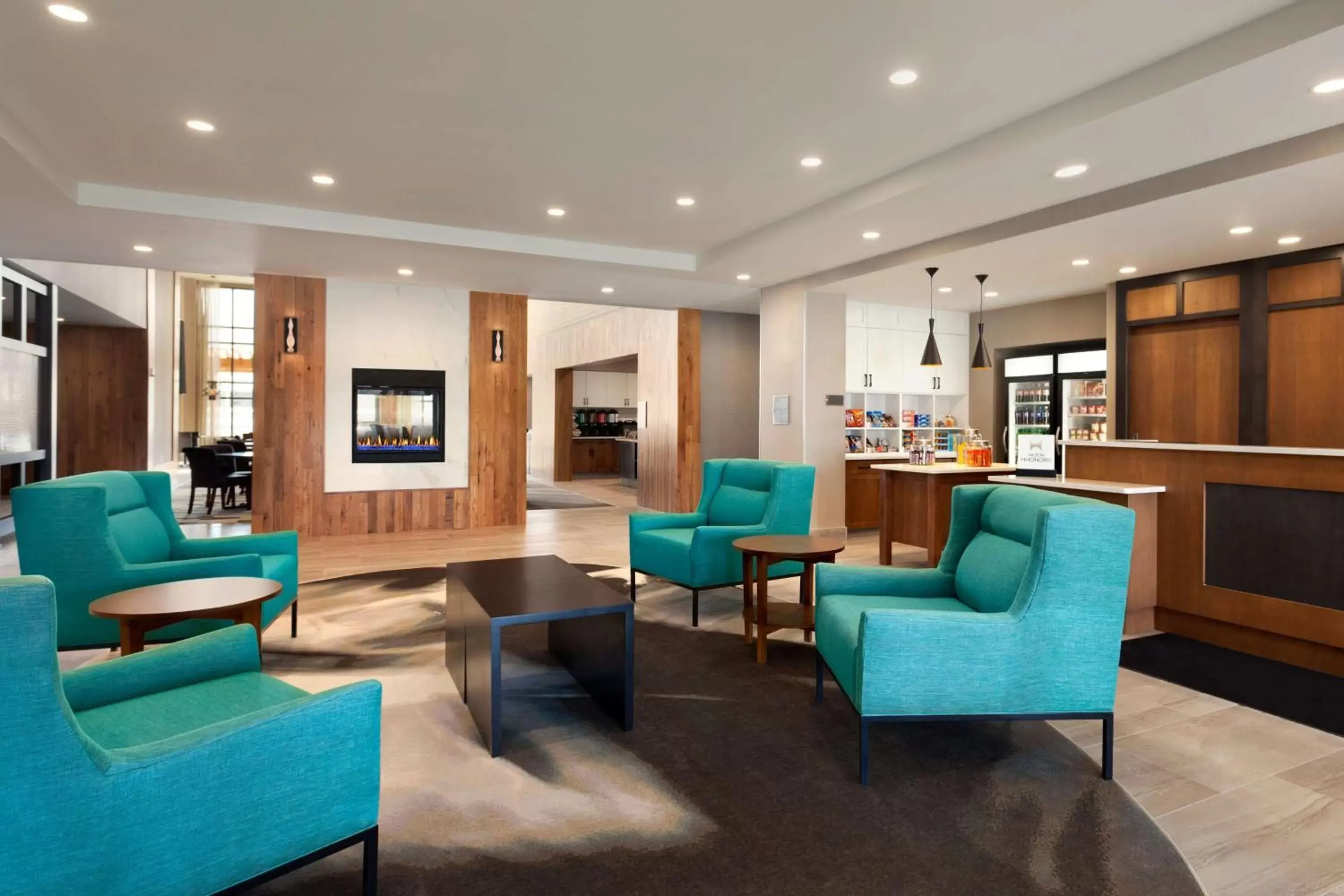 Lobby or reception, Lounge/Bar in Homewood Suites by Hilton Syracuse - Carrier Circle