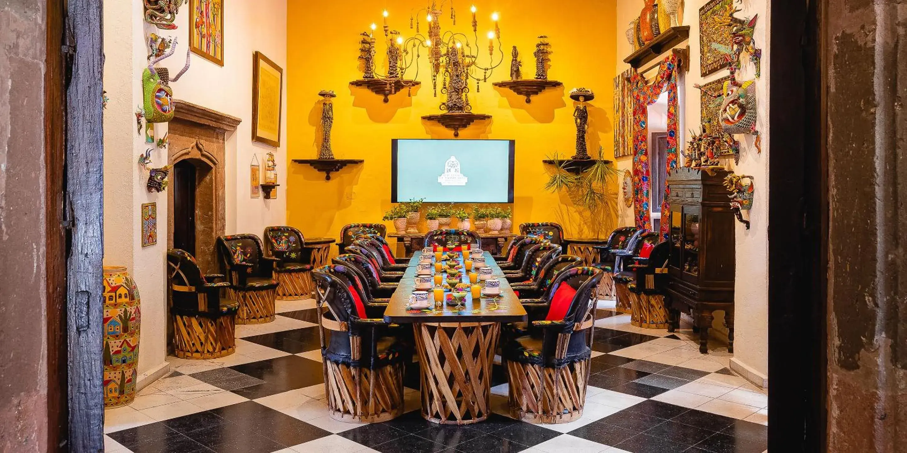 Meeting/conference room, Restaurant/Places to Eat in Hacienda El Santuario San Miguel de Allende