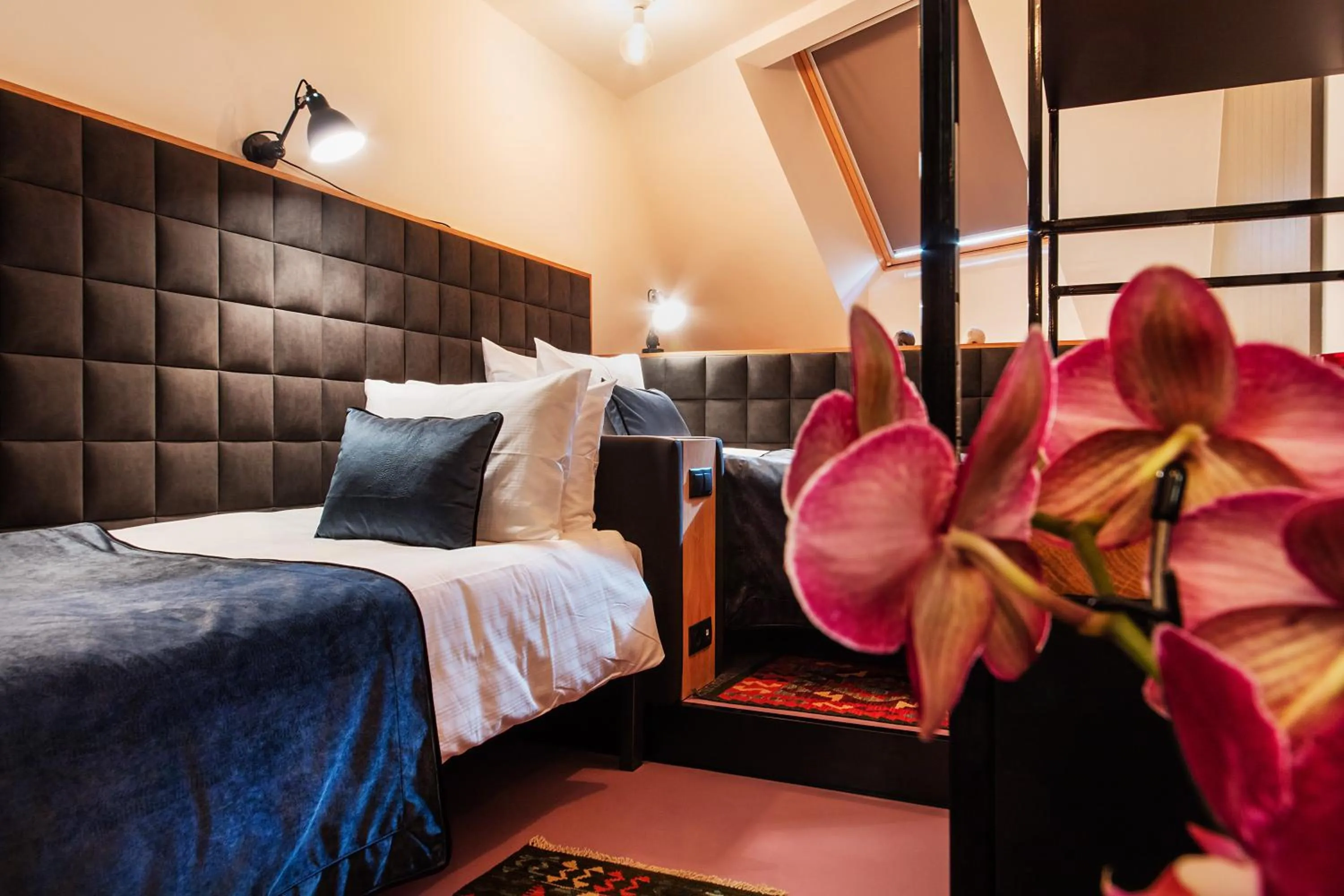 Bed in Hotel Rum Budapest