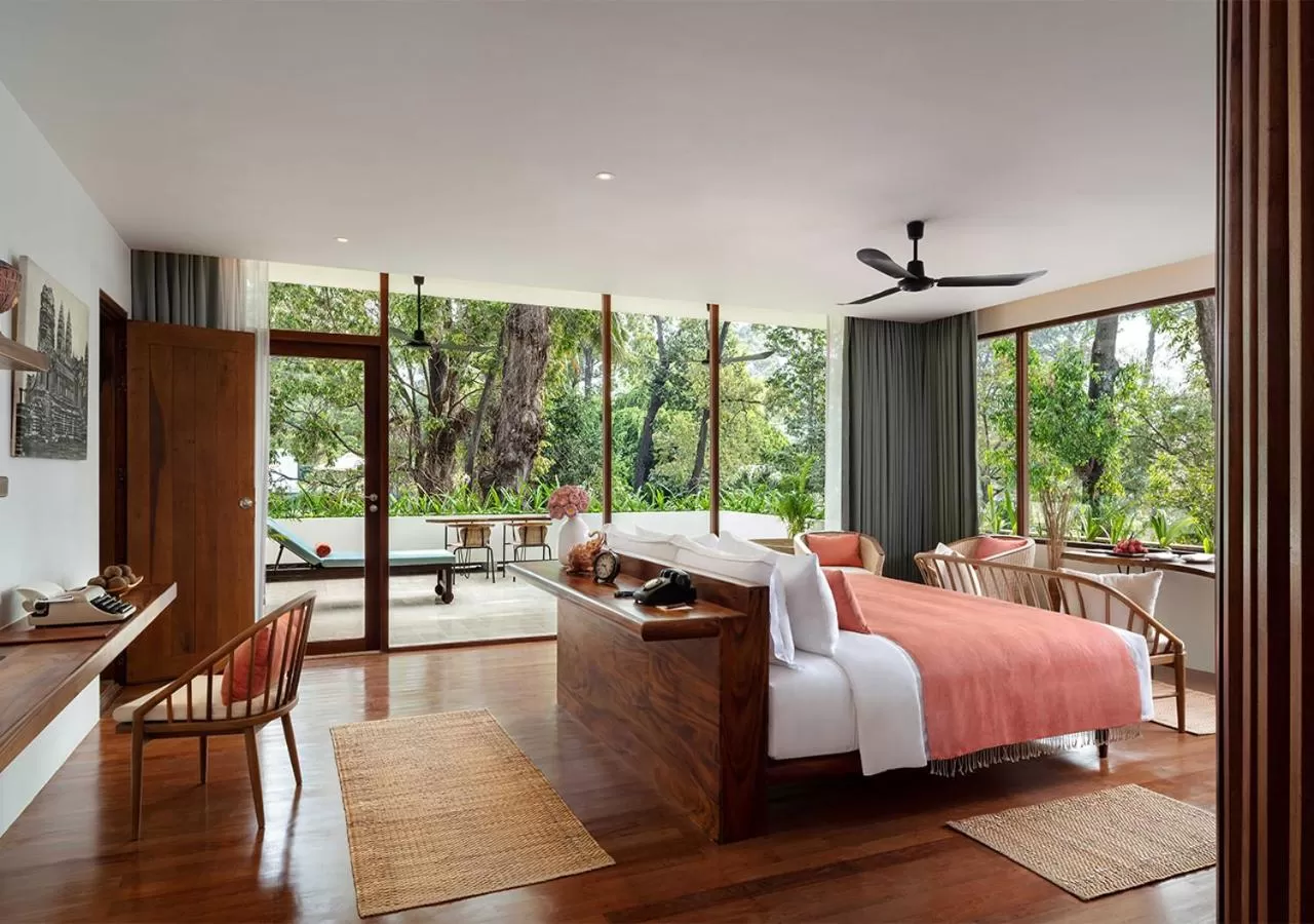 Balcony/Terrace, Bed in FCC Angkor by Avani