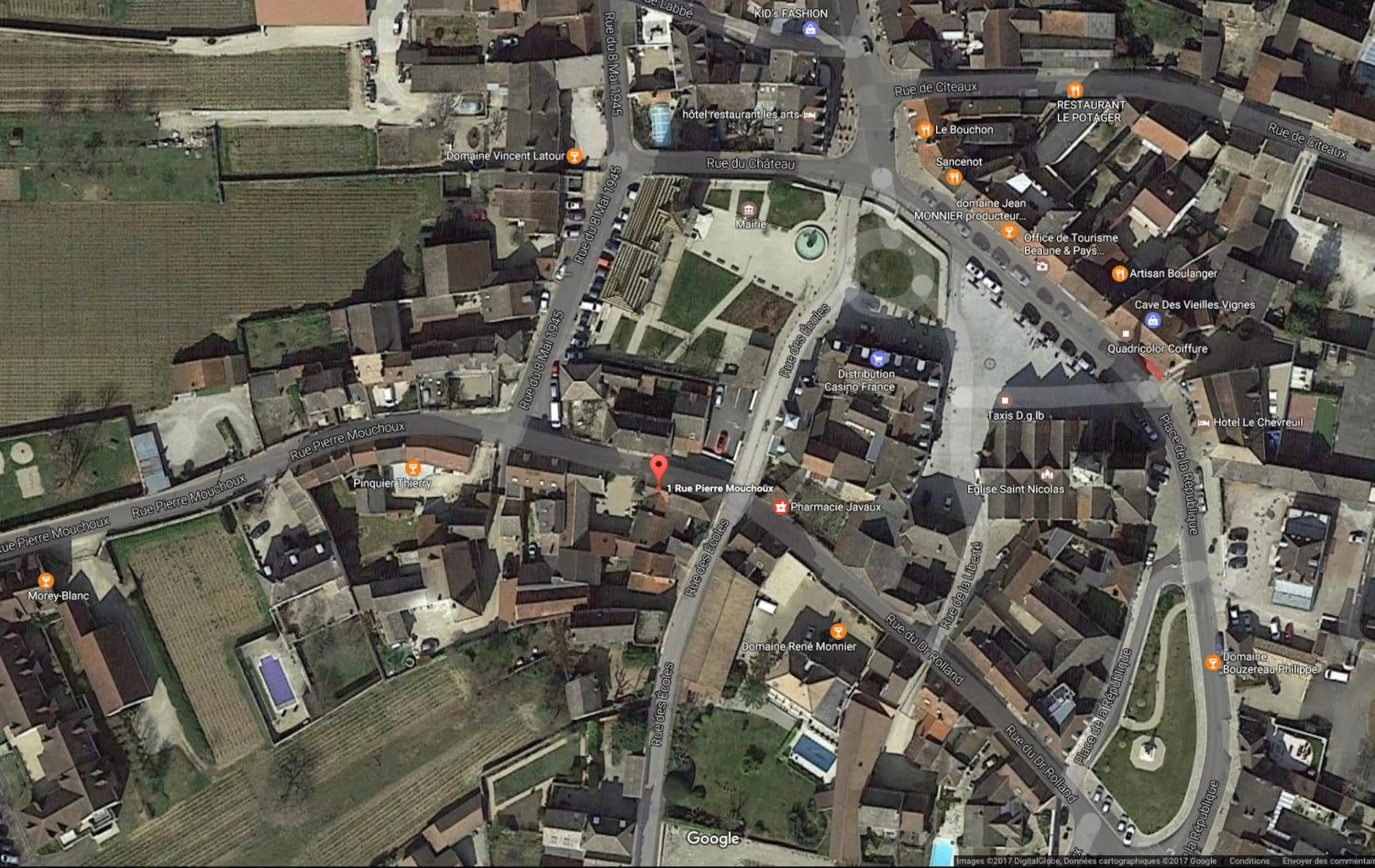 Patio, Bird's-eye View in Clos Saint Jacques - Maison d'Hôtes