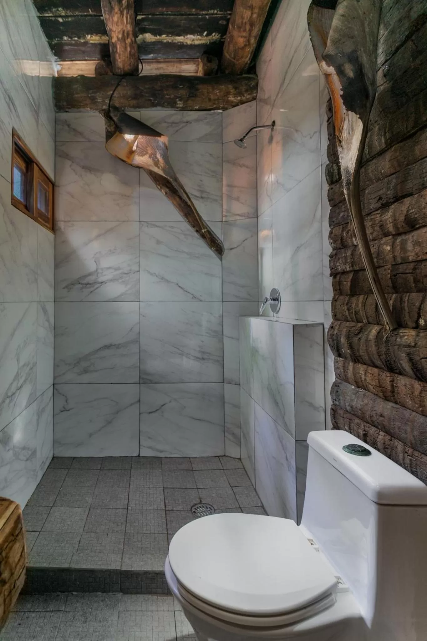 Shower in Hidden Treehouse Tulum Eco-Hotel