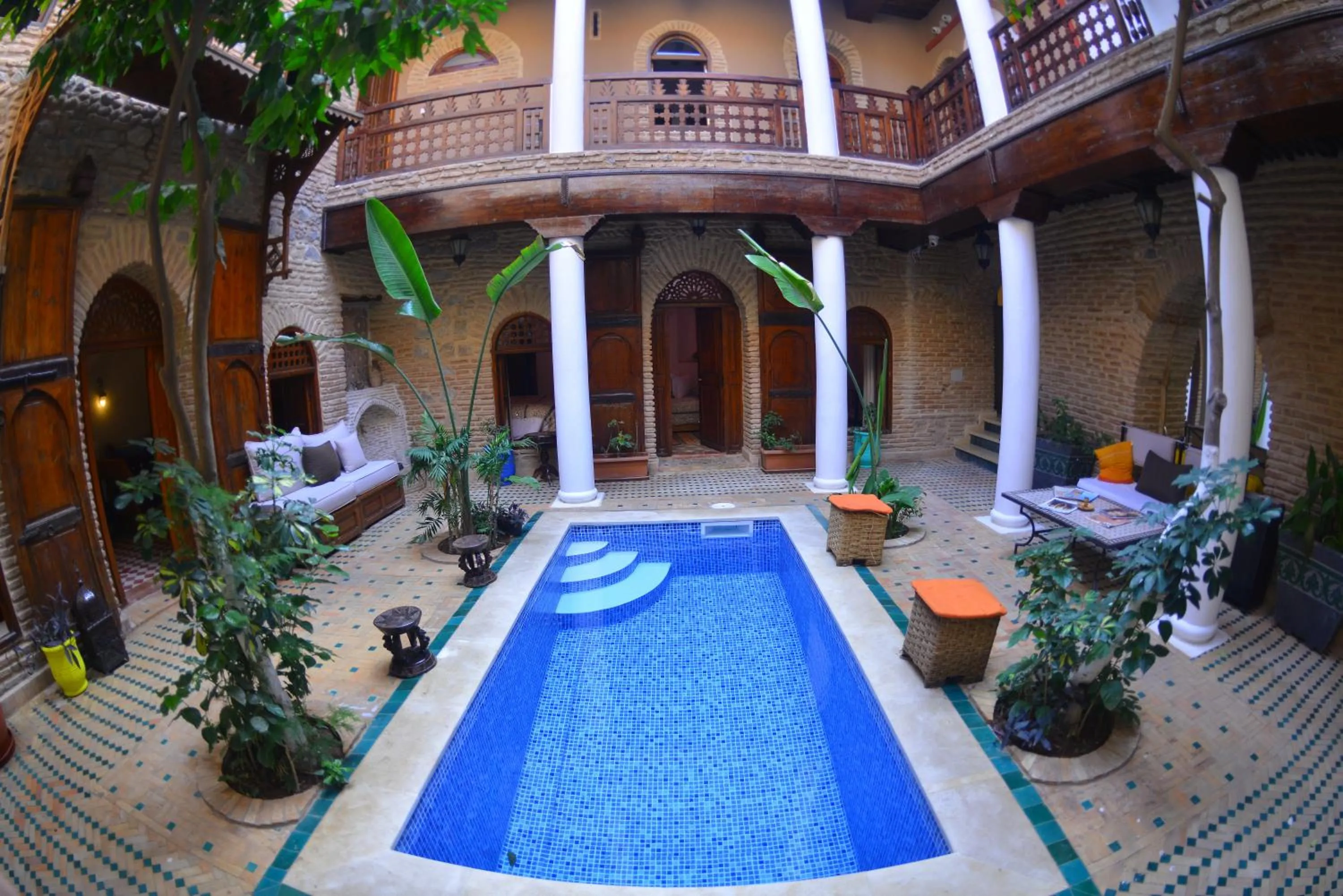Pool view in Riad Hidden