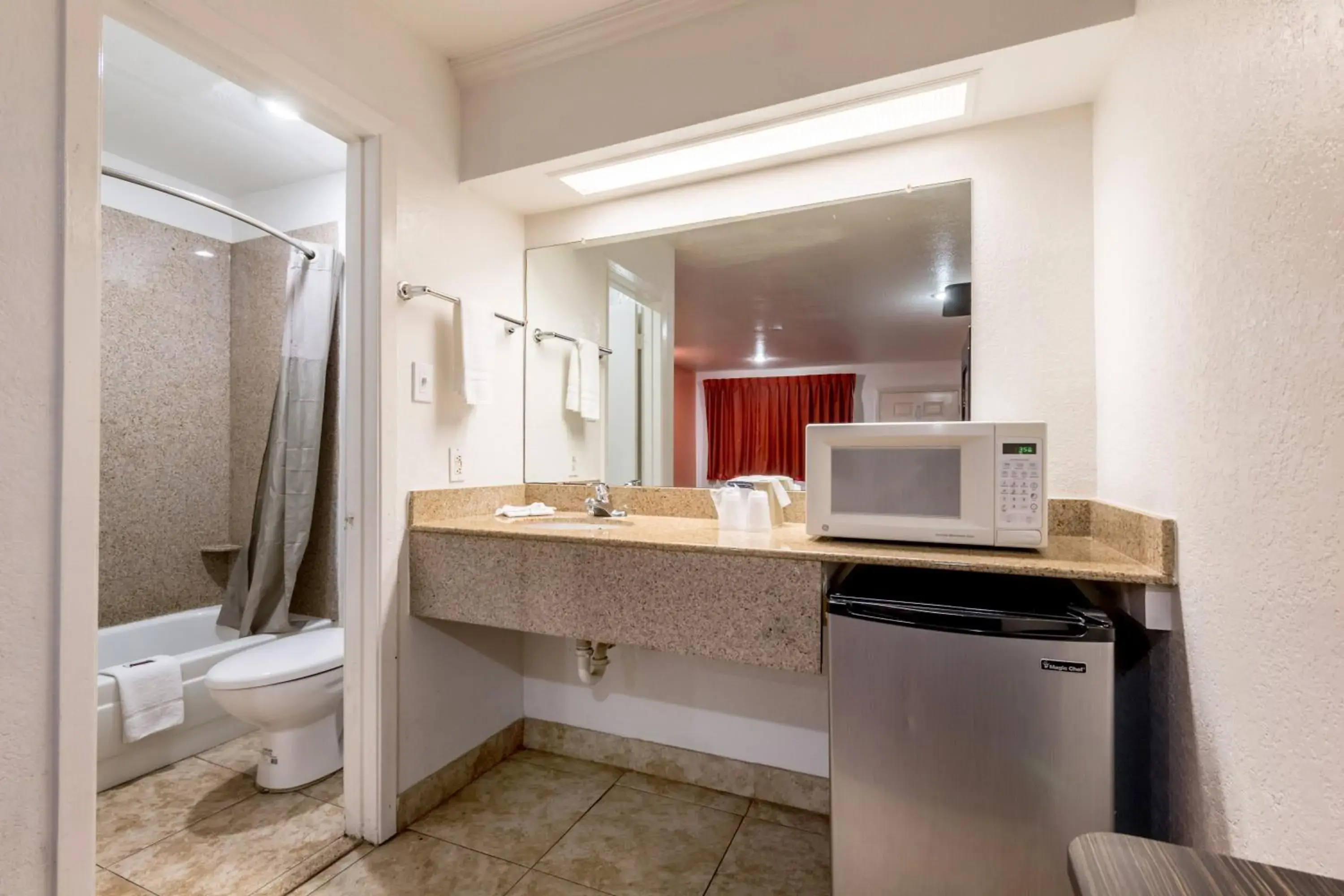 Bathroom in Motel 6 San Antonio, TX - Frost Bank Center Bathroom in Motel 6 San Antonio, TX - Frost Bank Center