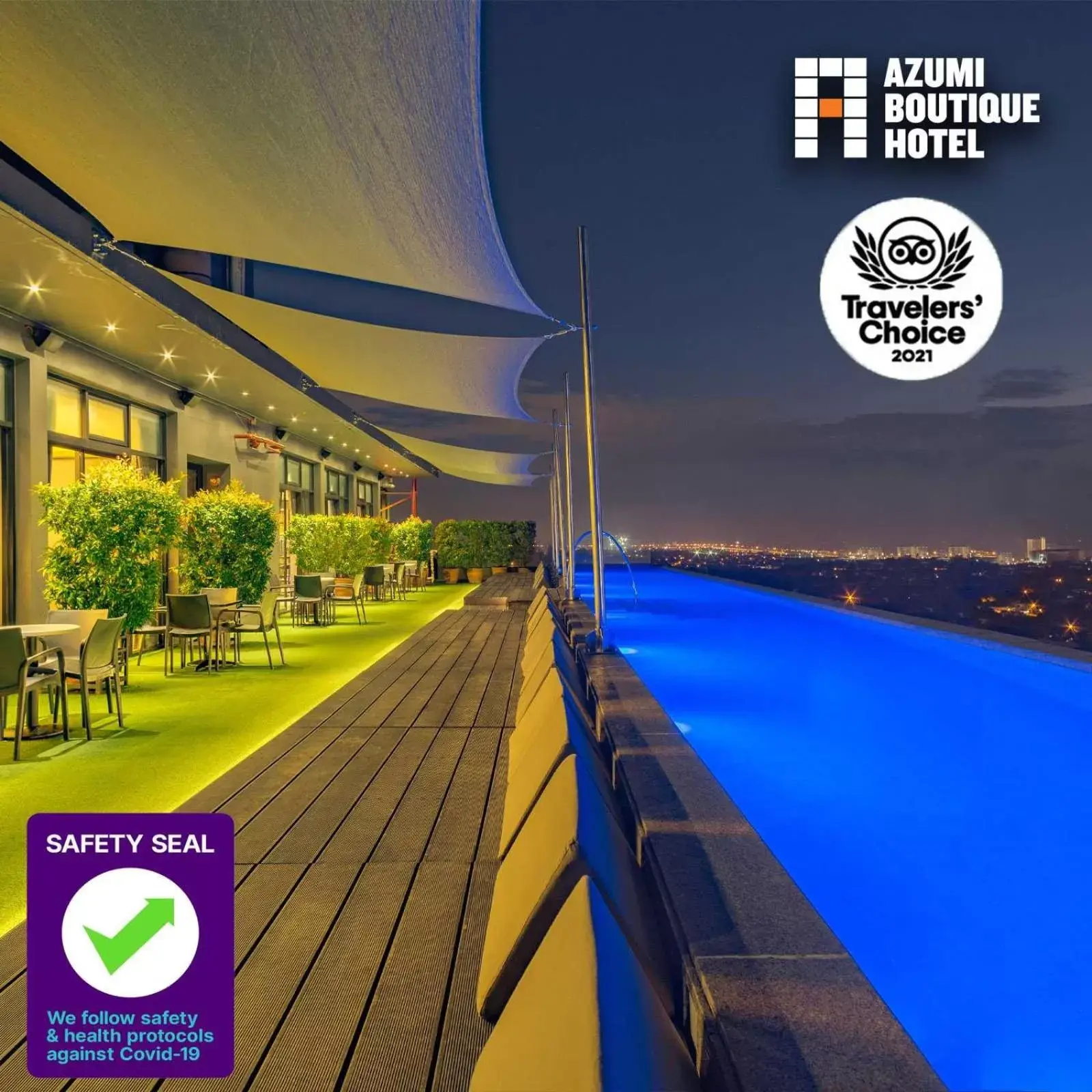 Certificate/Award in Azumi Boutique Hotel, Multiple Use Hotel Staycation Approved
