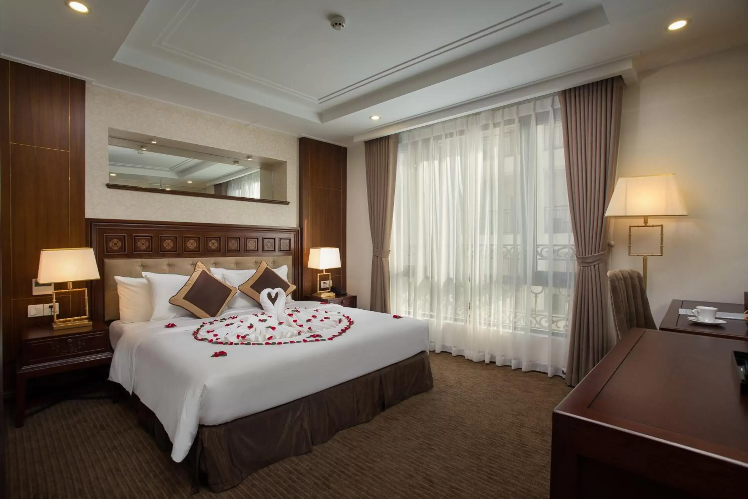 Decorative detail, Bed in Rex Hanoi Hotel