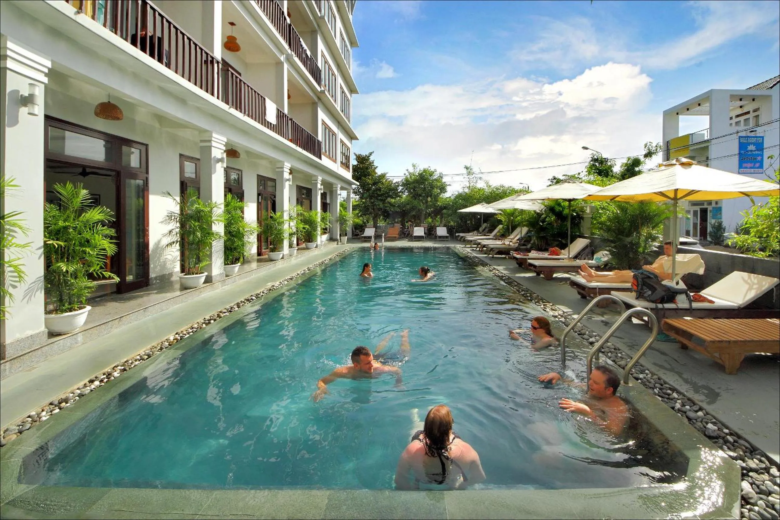 Pool view in Sunshine Hoian Hotel