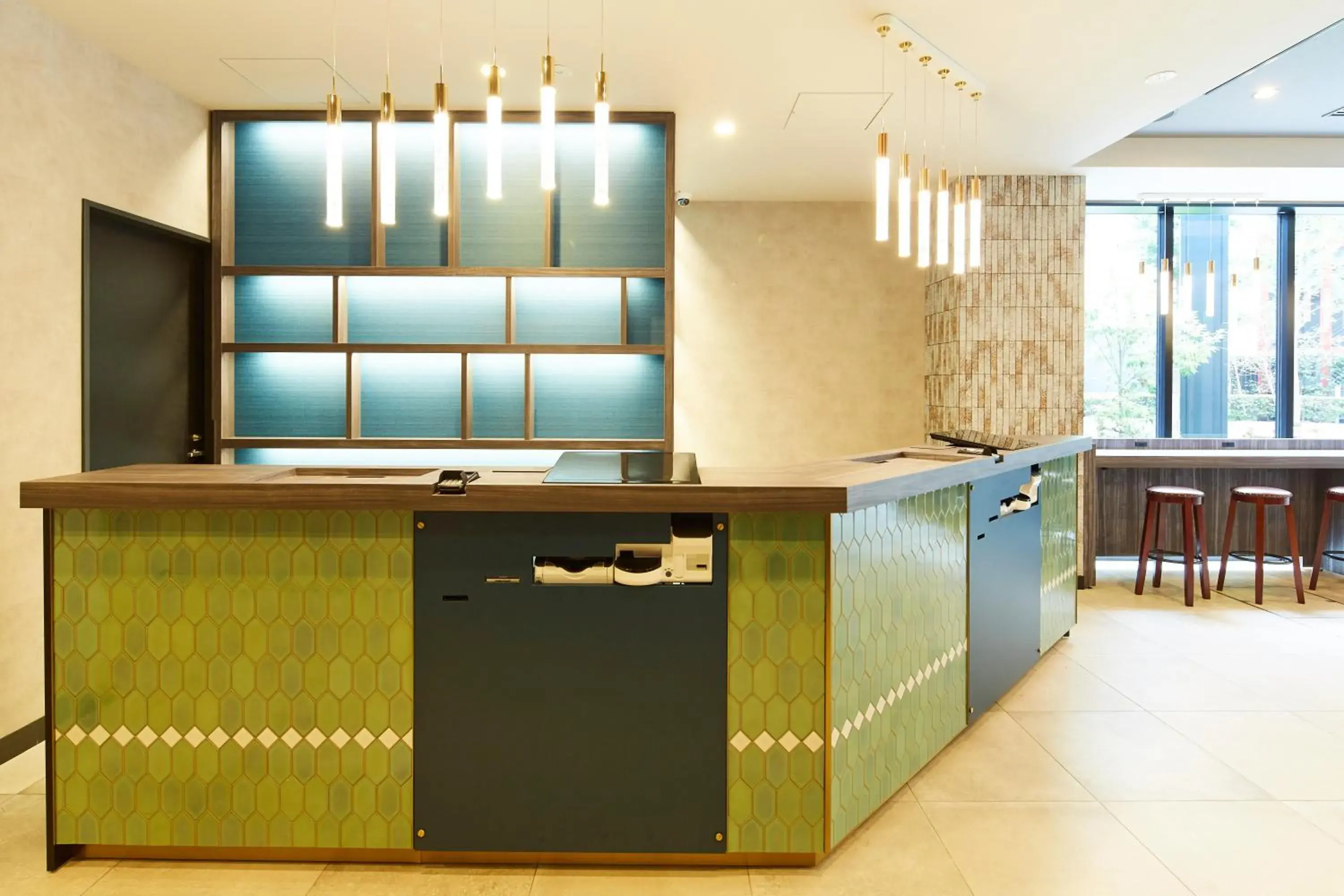 Lobby or reception, Kitchen/Kitchenette in ICI HOTEL Tokyo Hatchobori