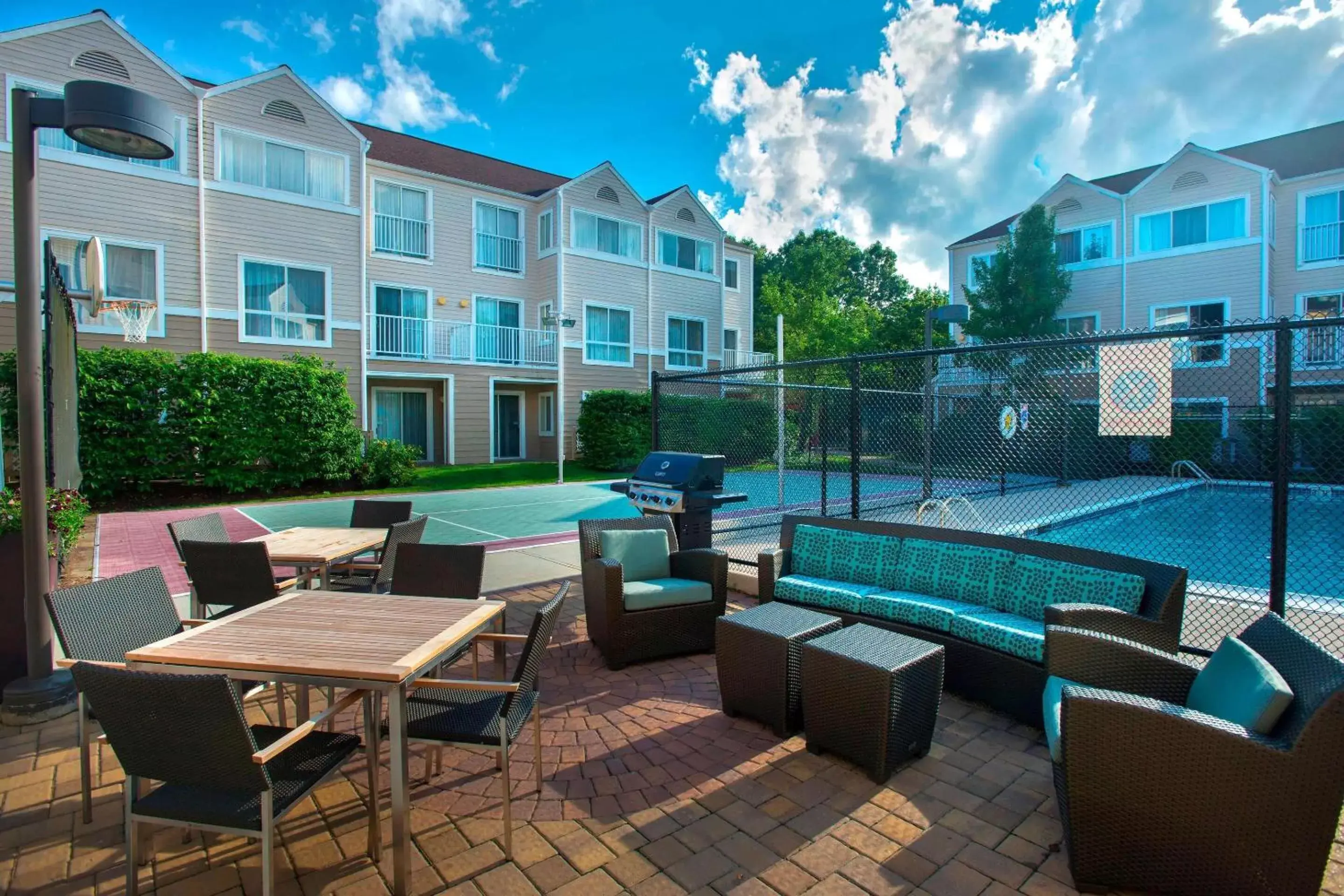 Patio, Swimming Pool in Sonesta ES Suites Boston Westborough