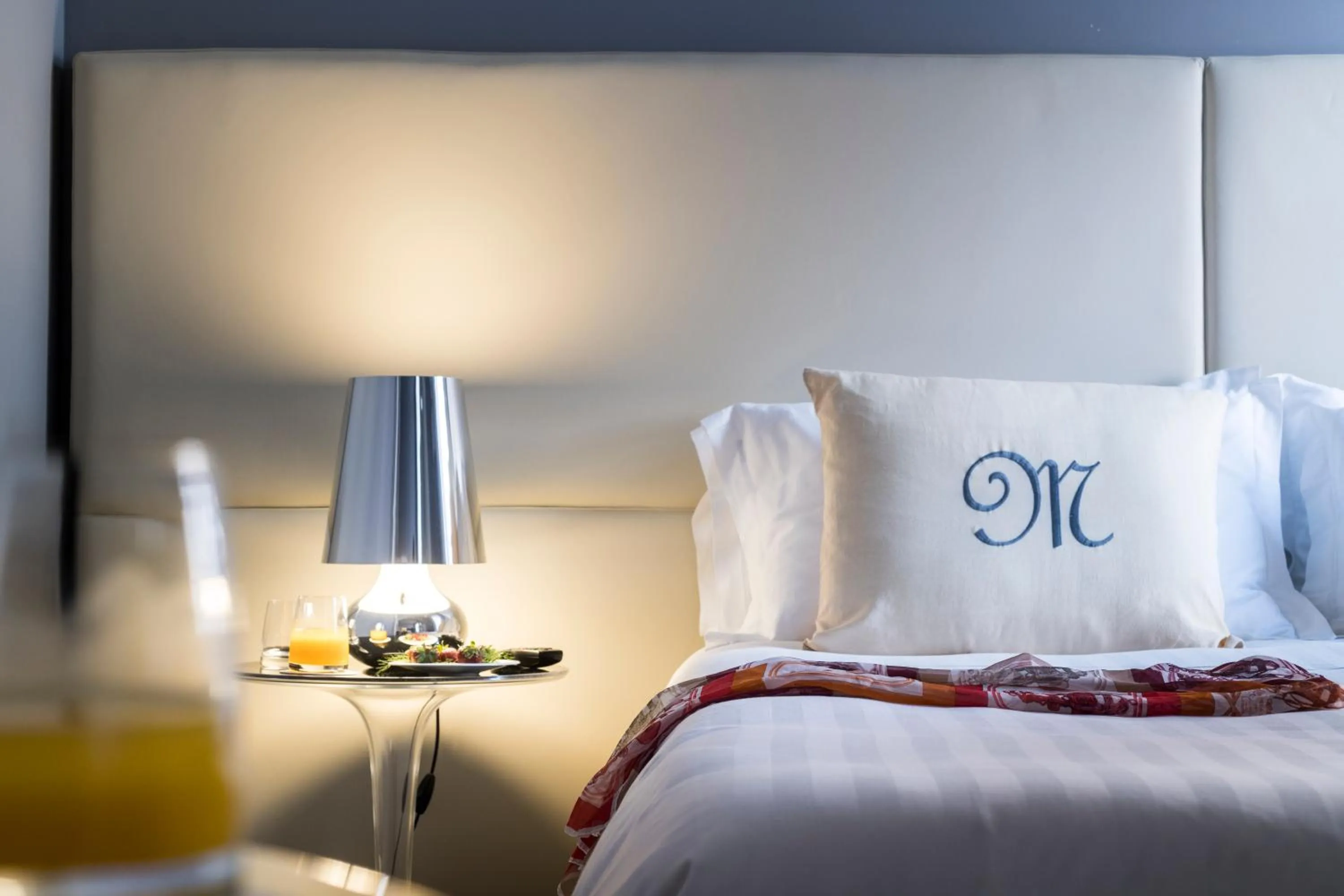 Decorative detail, Bed in Hotel Metropole Taormina