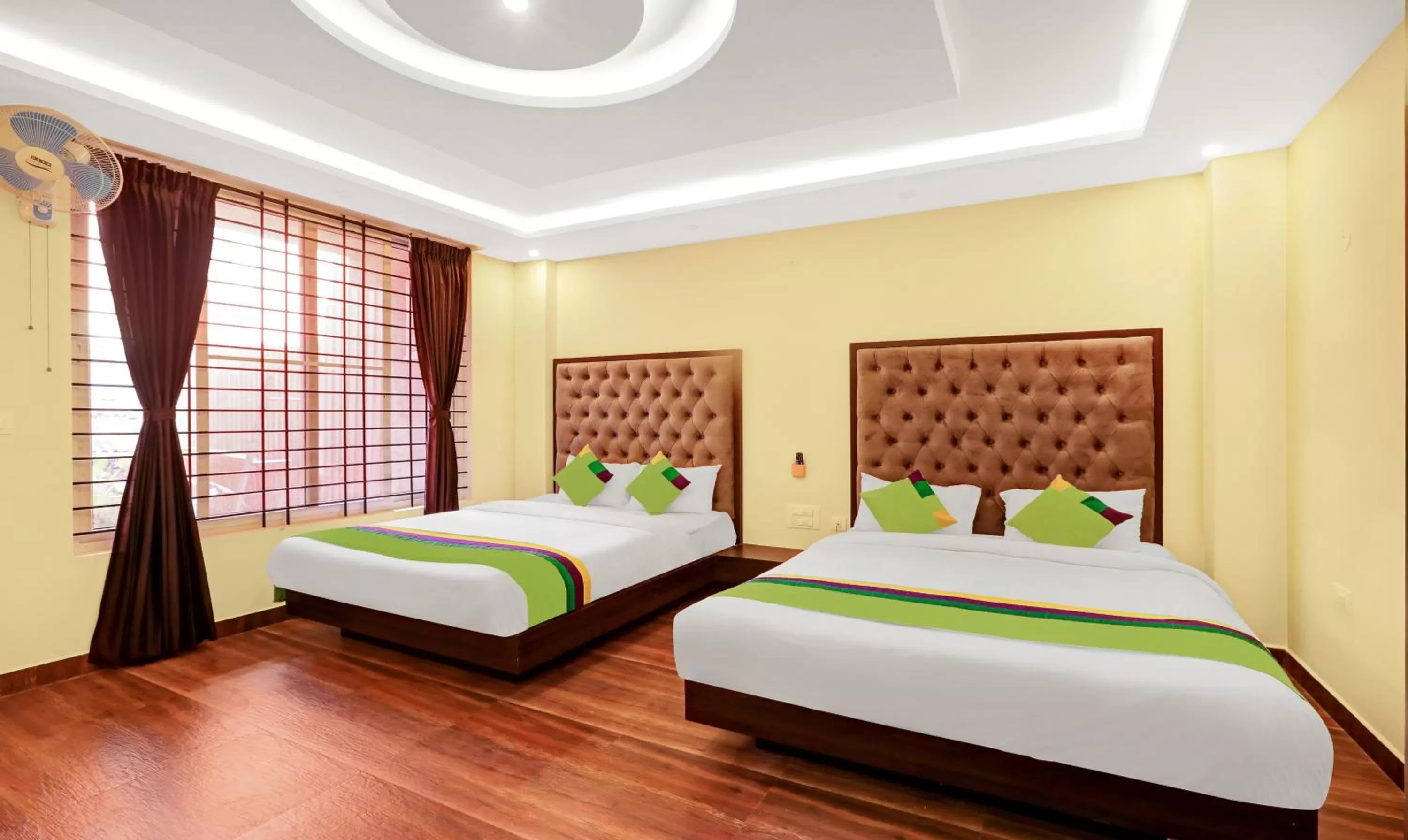 Bedroom, Bed in Treebo Doha King