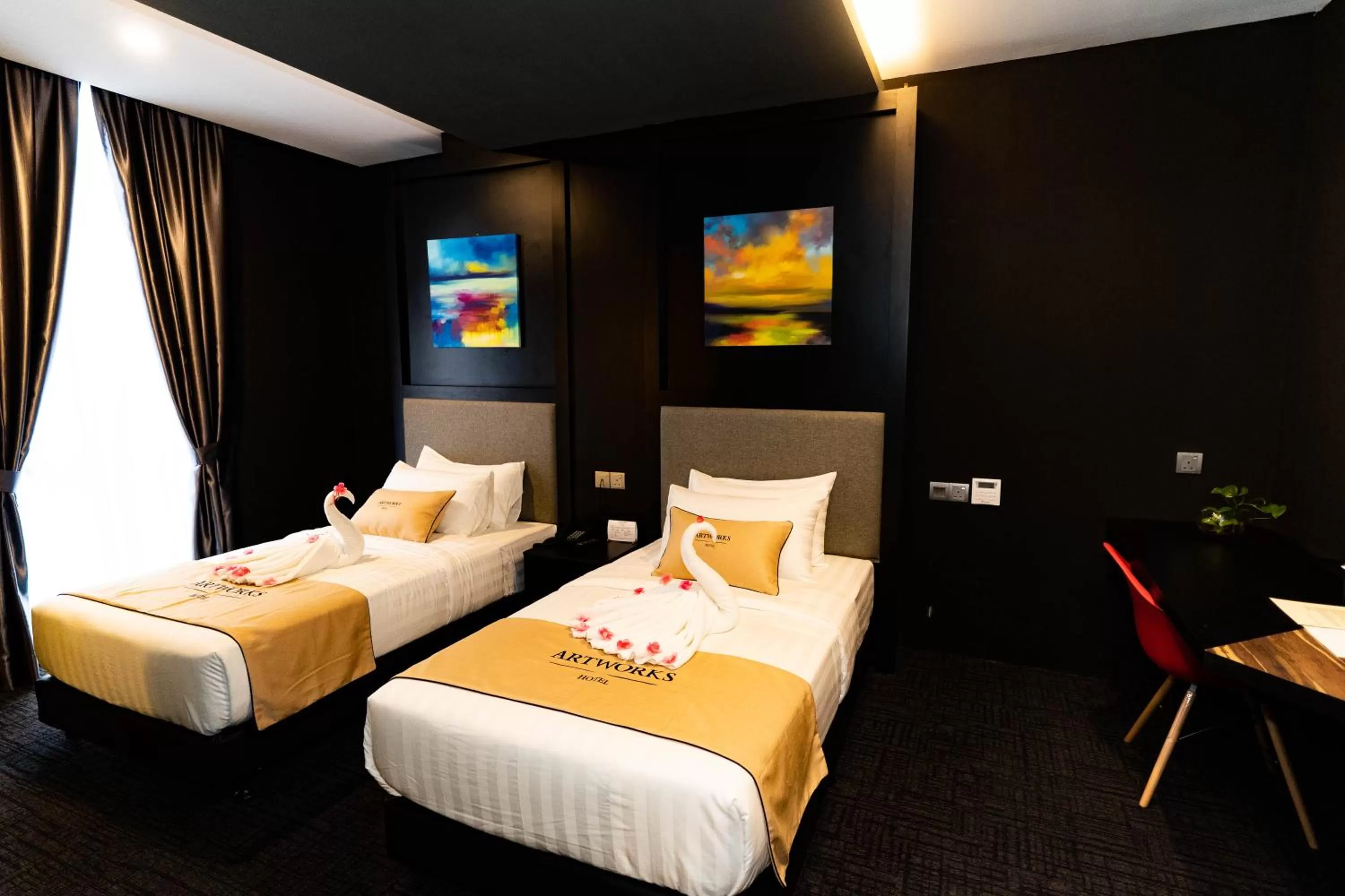 Bed in Artworks Hotel Ipoh