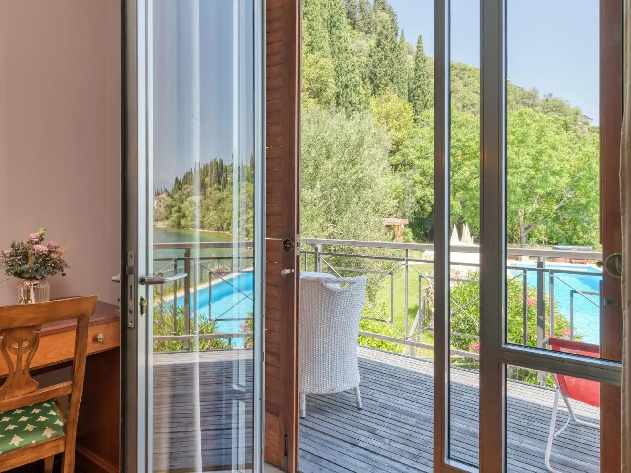 Balcony/Terrace, Pool View in Villa Cappellina