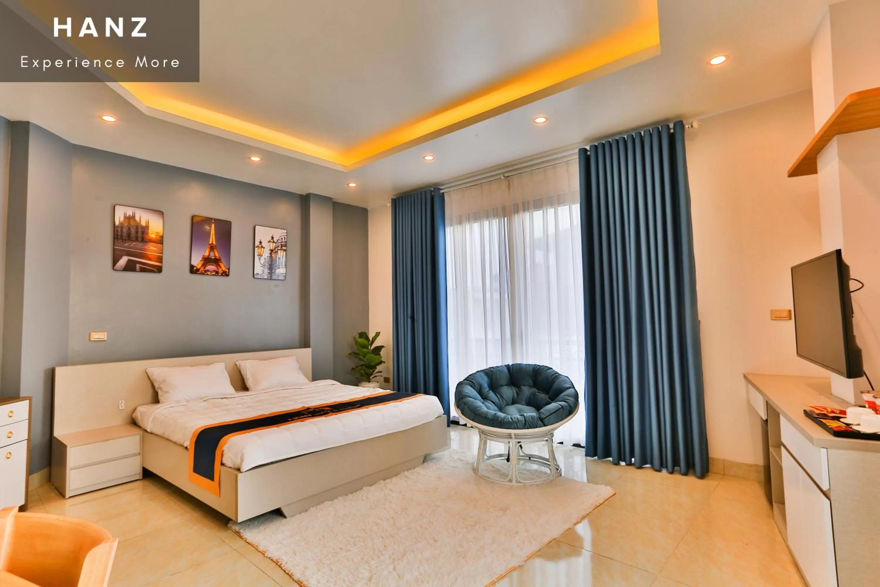 Bed in HANZ Light House Condo Hotel