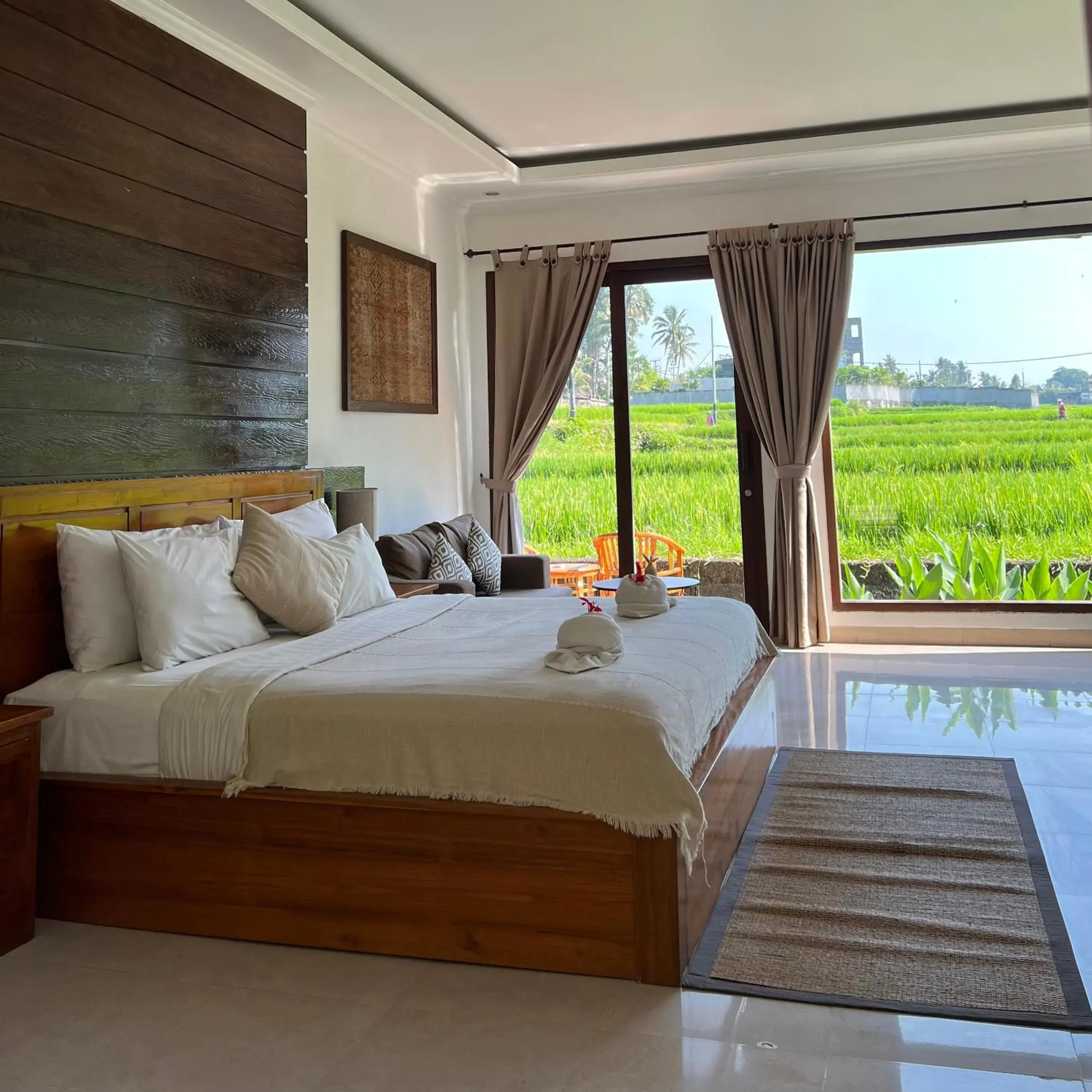 Bed in Kubu Bali Baik Villa & Resort - CHSE Certified
