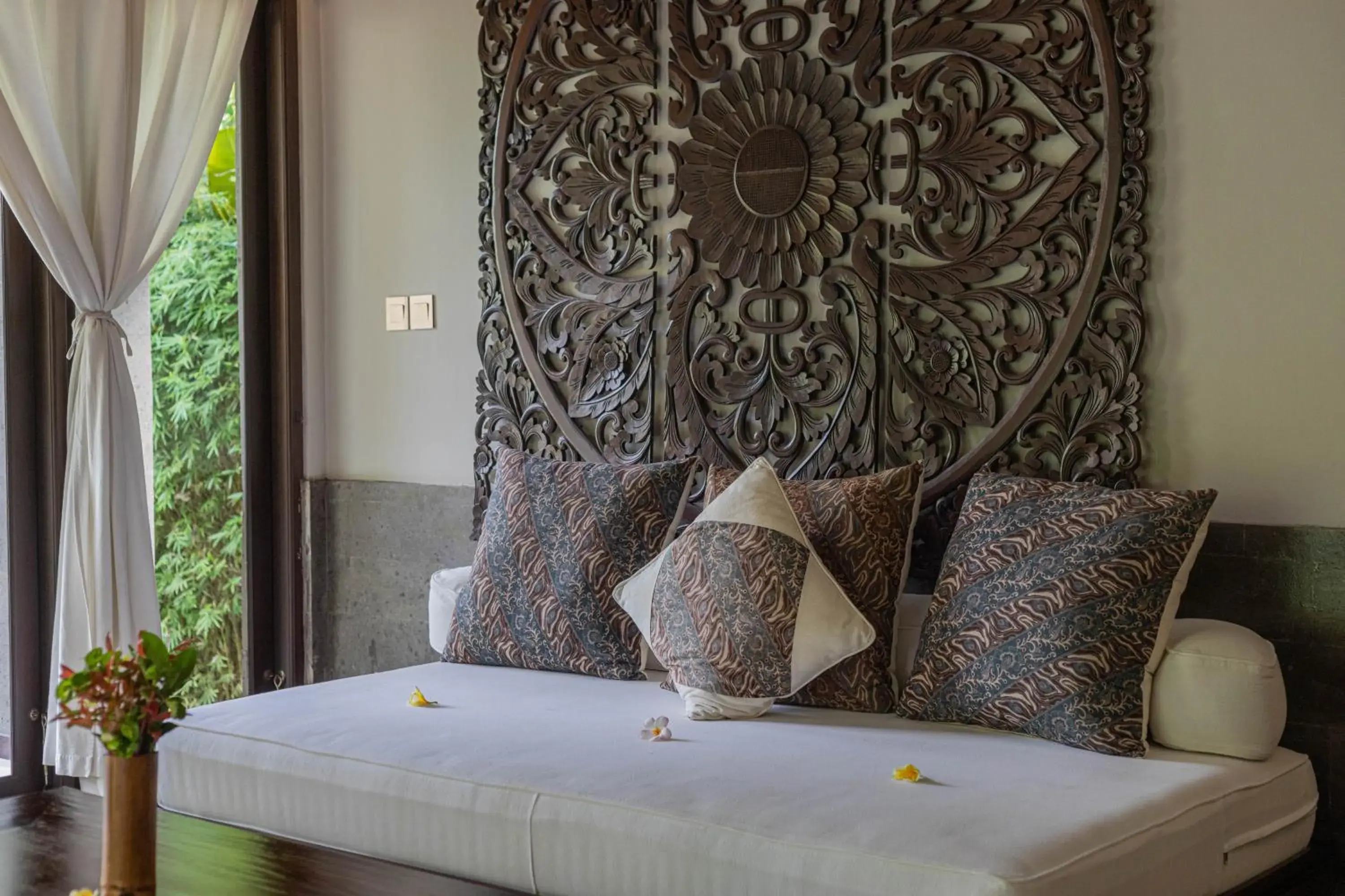Living room, Bed in Suara Air Luxury Villa Ubud