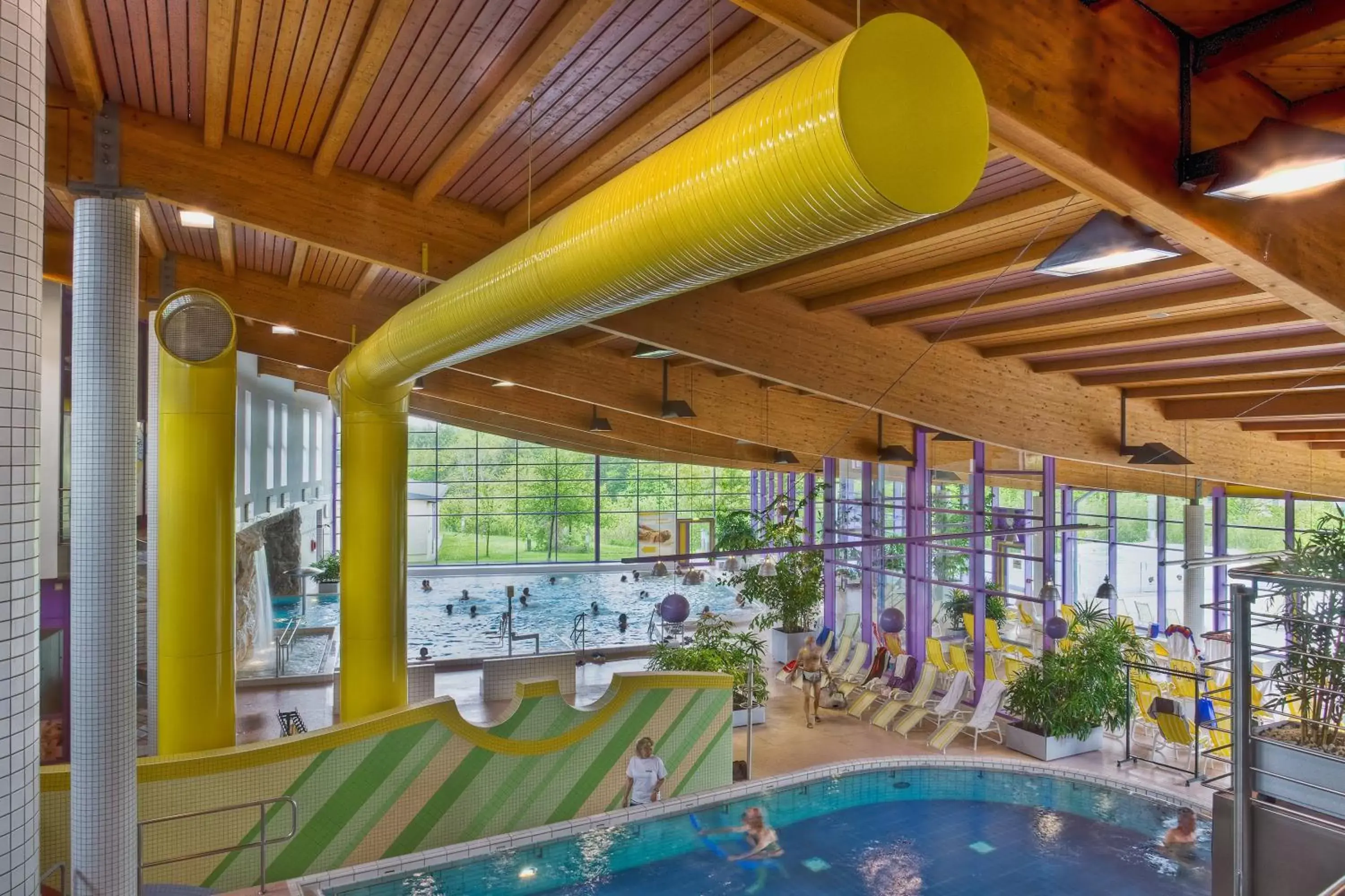 Hot Spring Bath, Pool View in Santé Royale Hotel- & Gesundheitsresort Warmbad Wolkenstein