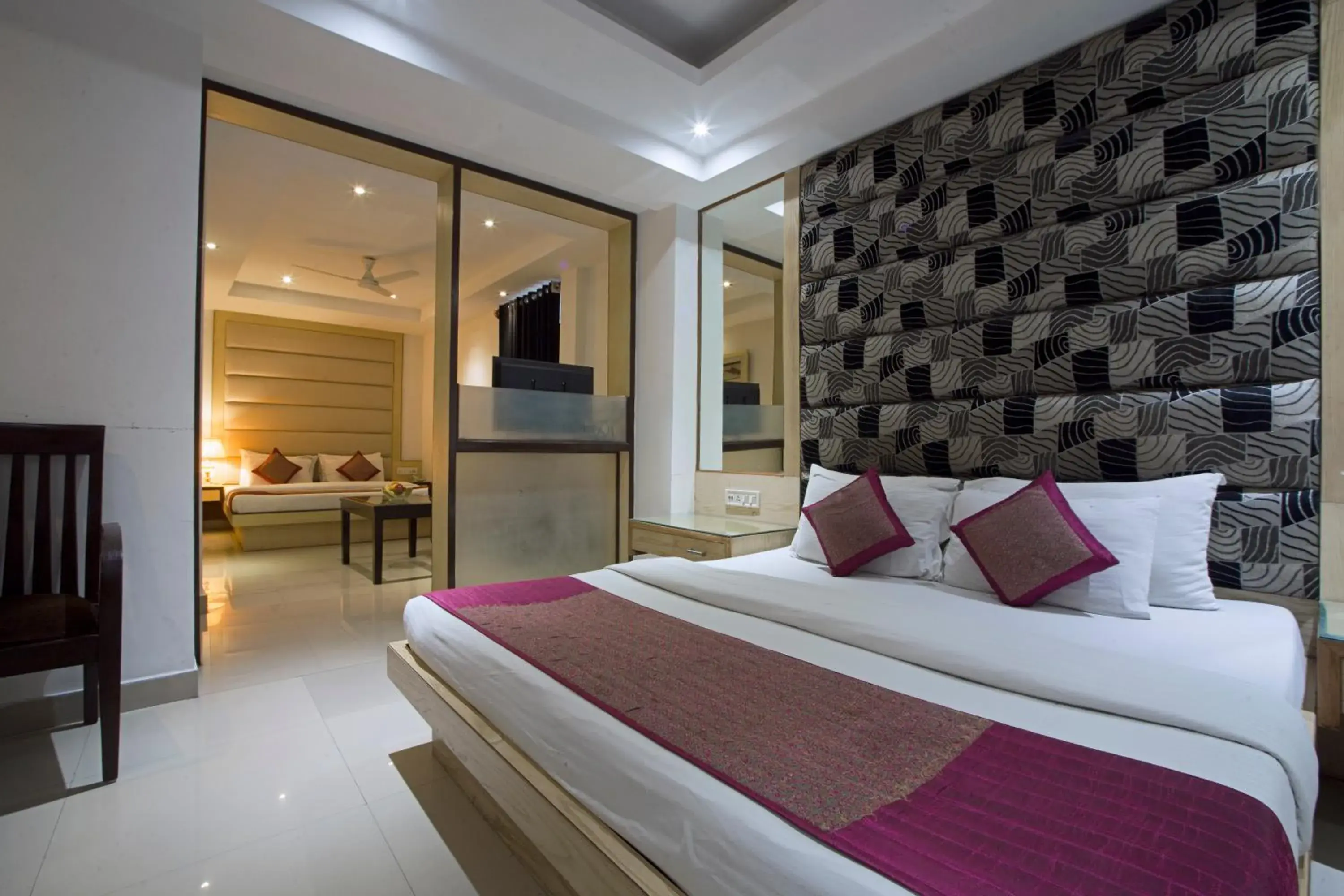 Bedroom, Bed in Hotel Krishna Deluxe-By RCG Hotels