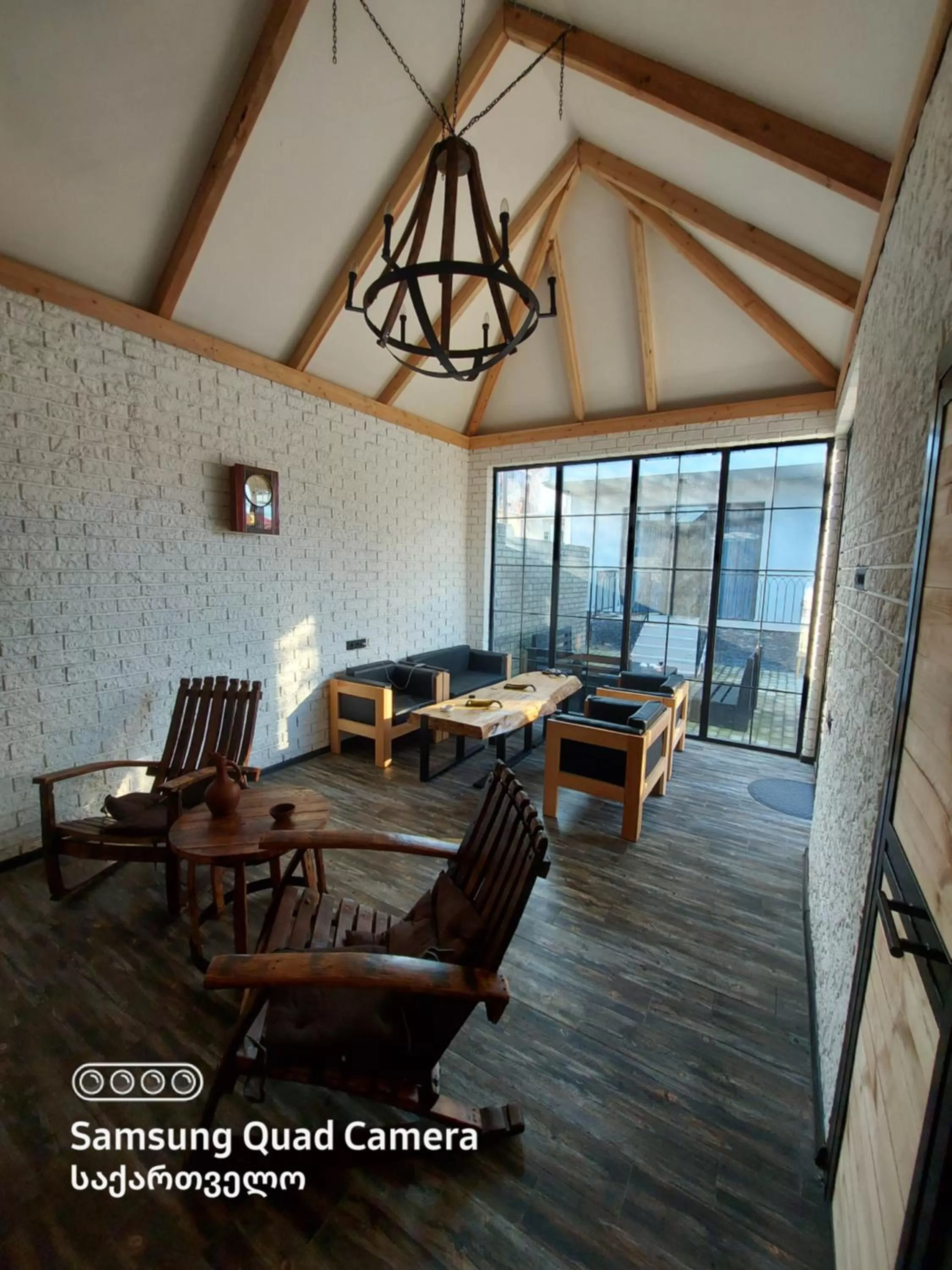 Seating area in Level Up Hotel & Restaurant