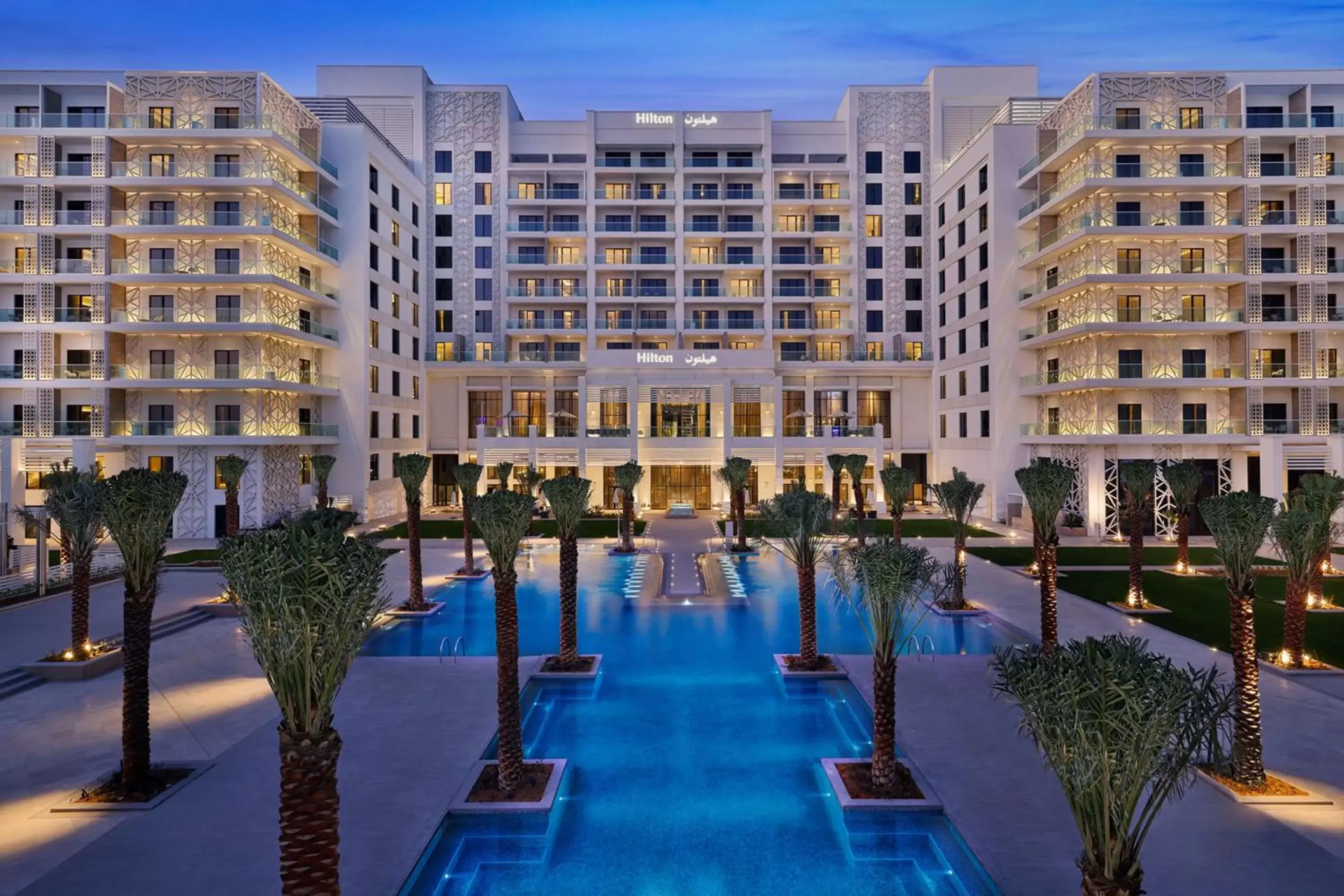 Property building, Swimming Pool in Hilton Abu Dhabi Yas Island