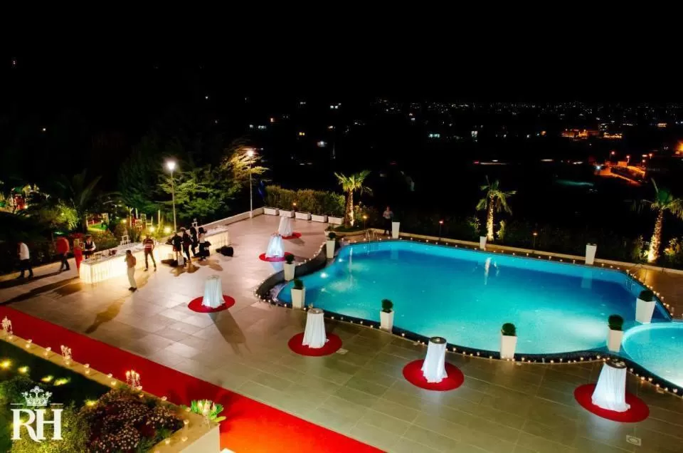 Pool view in Royal Hill Hotel