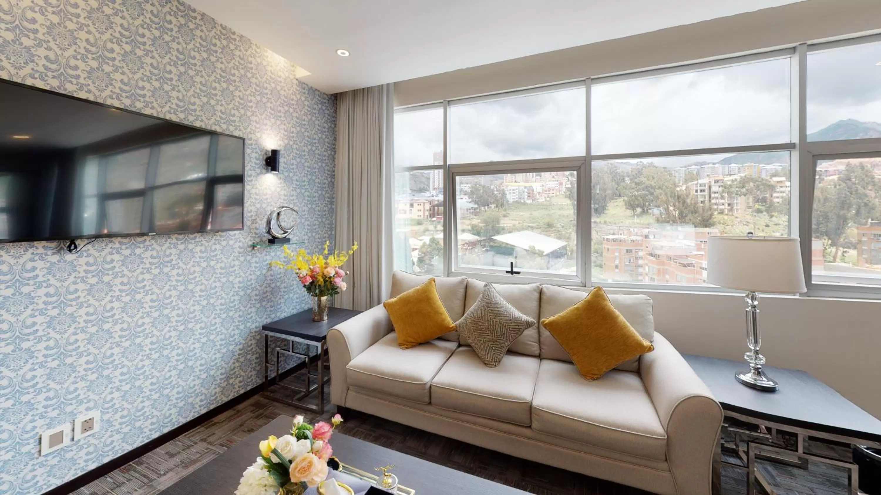 Living room in Hotel La Peonía