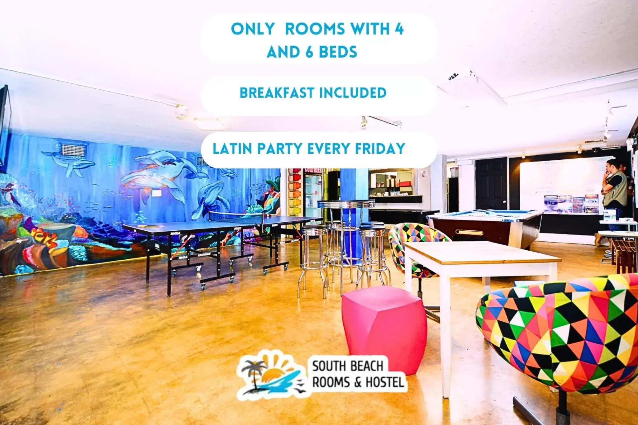 TV and multimedia in South Beach Rooms and Hostel