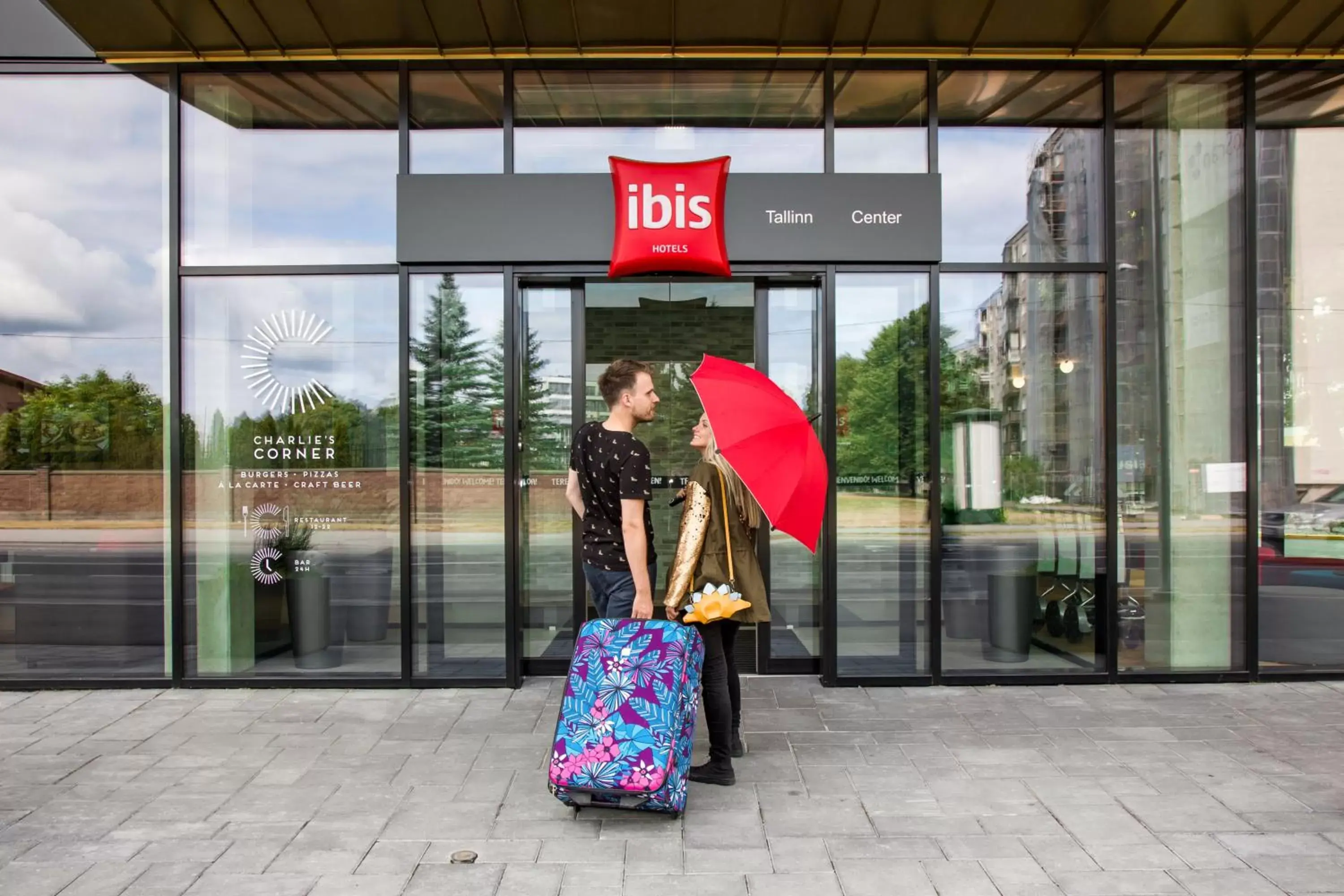 Facade/entrance in ibis Tallinn Center