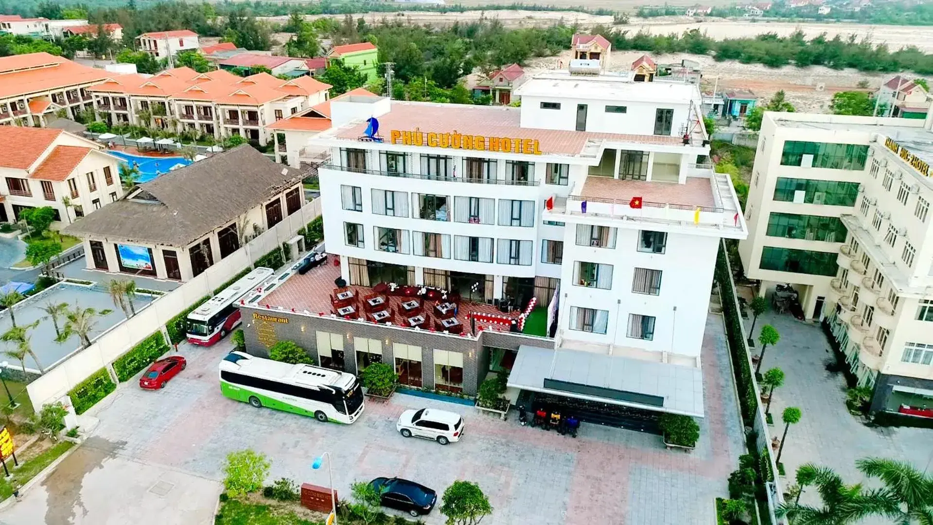 Garden, Bird's-eye View in Phu Cuong Beach Hotel