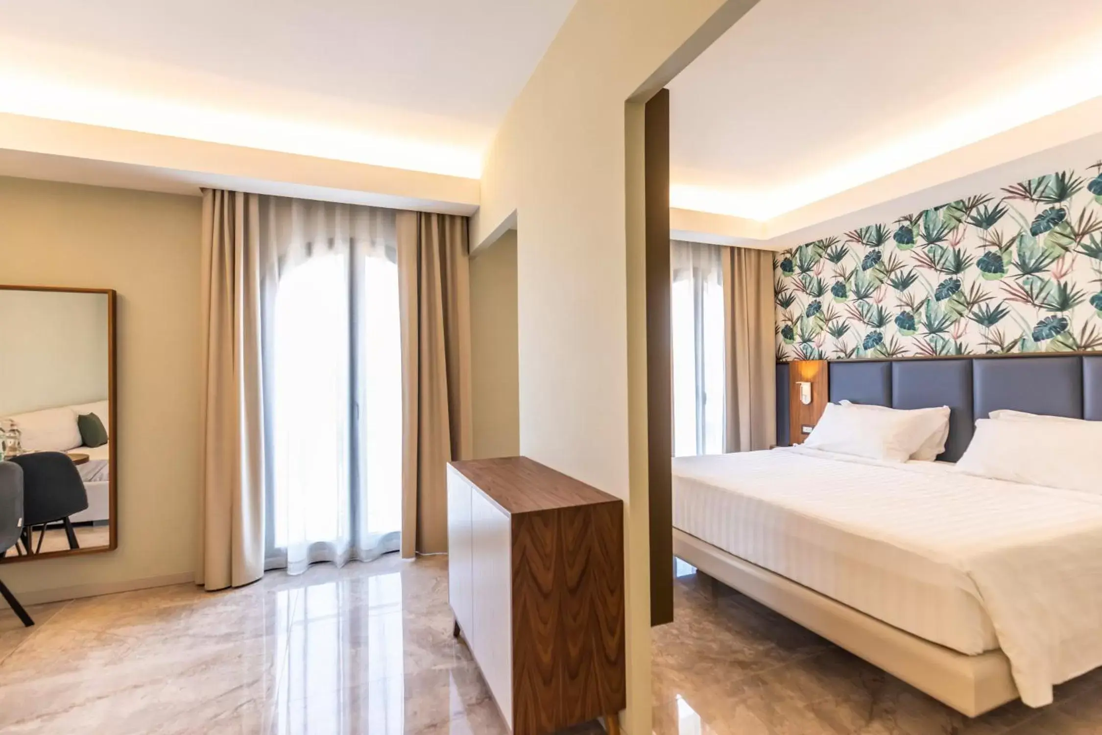 Bed in Solmaris Tropea Rooms & Suites