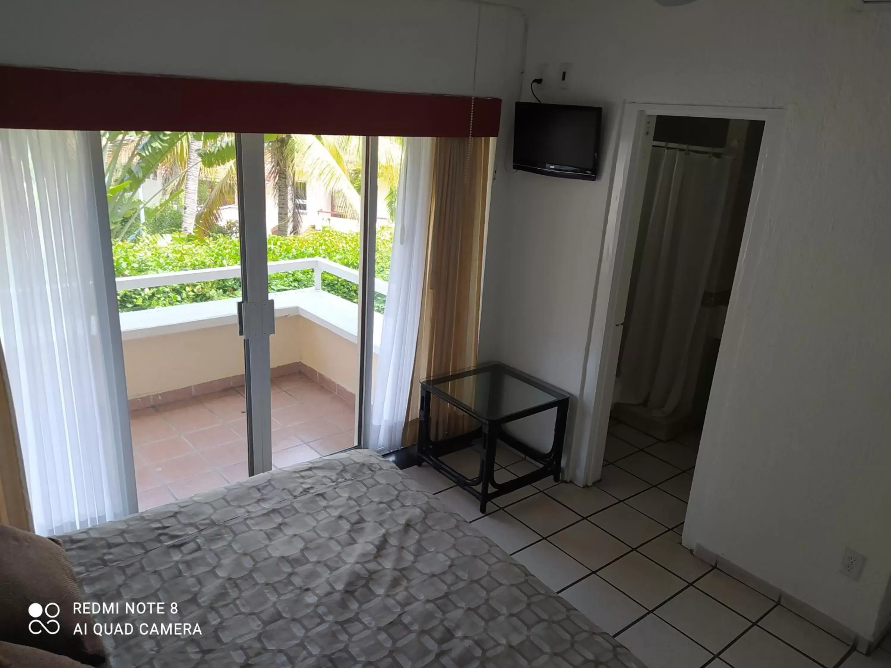 View (from property/room), Bed in Villas del Palmar Manzanillo with Beach Club