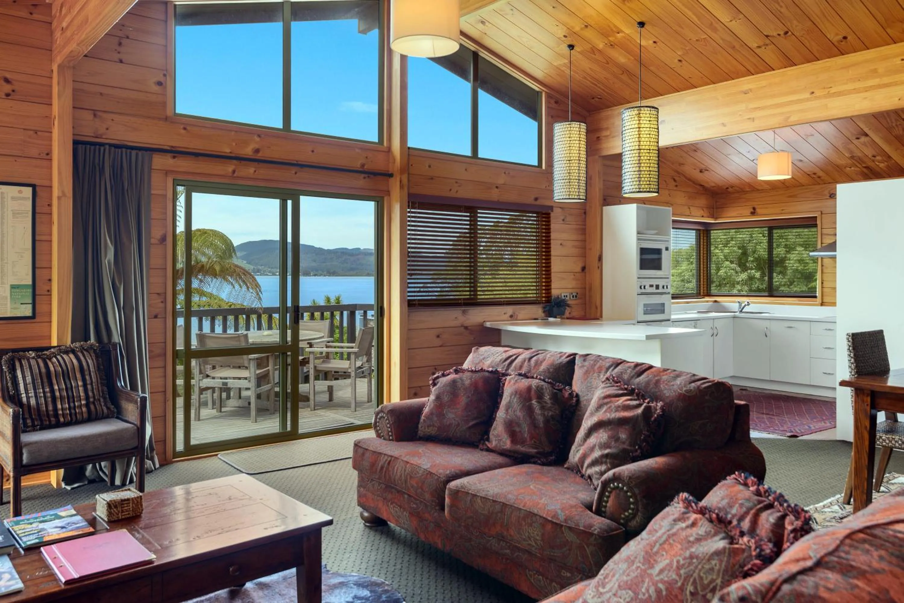 Living room in Koura Lodge