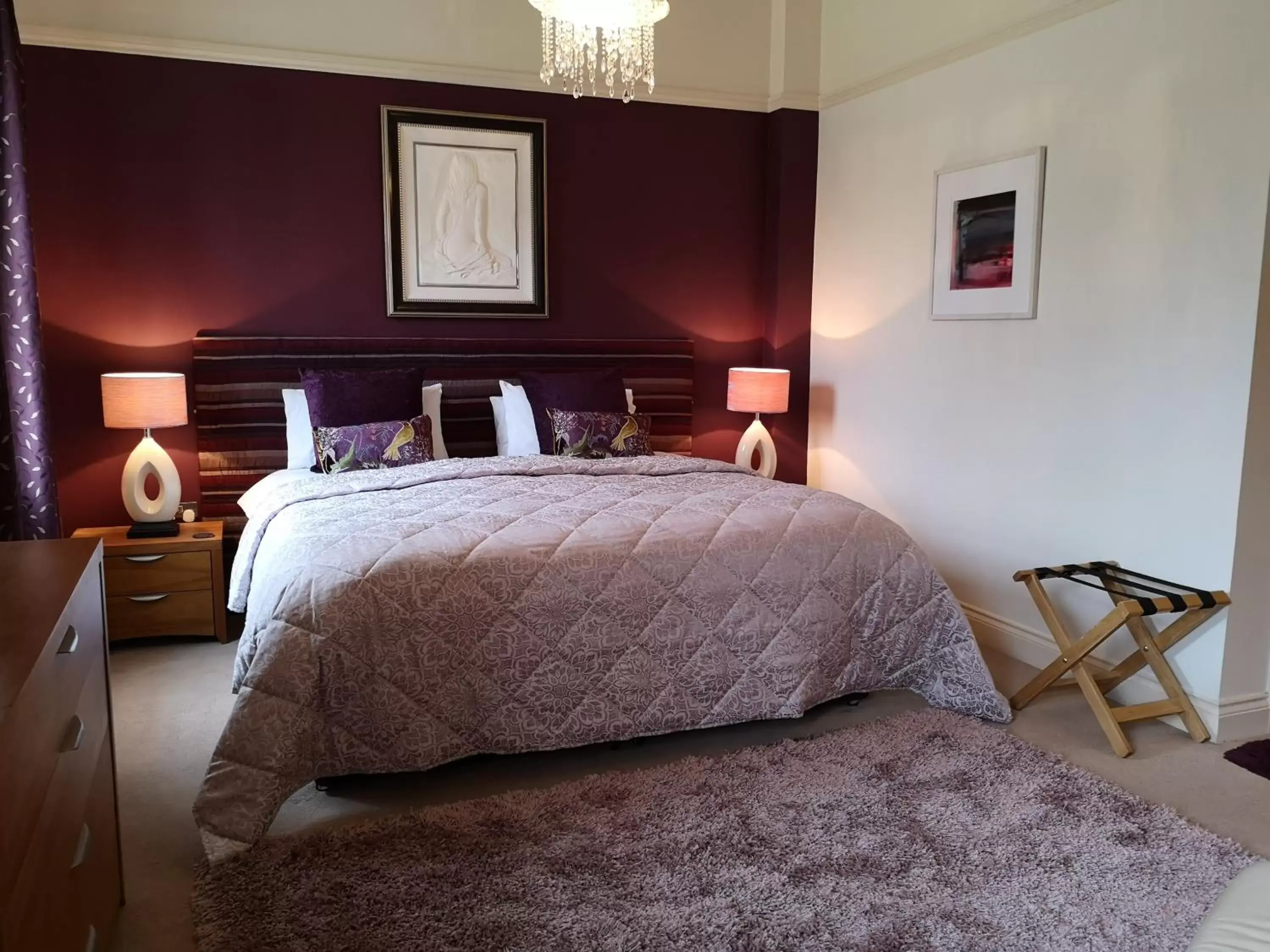Bedroom, Bed in Glangwili Mansion - Luxury 5 star Bed & Breakfast