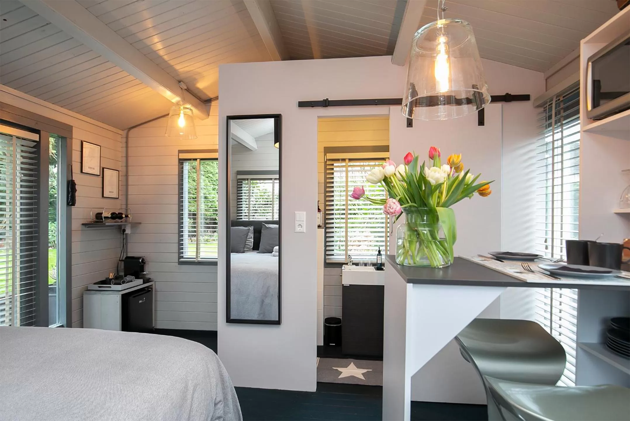 Kitchen/Kitchenette in Tiny House Boatshed
