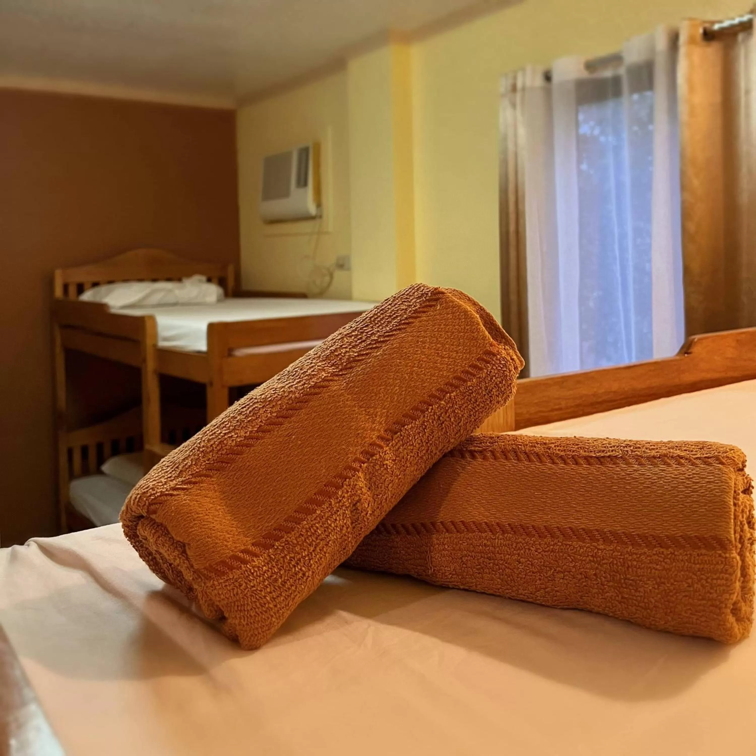 towels, Bed in Balayong Pension