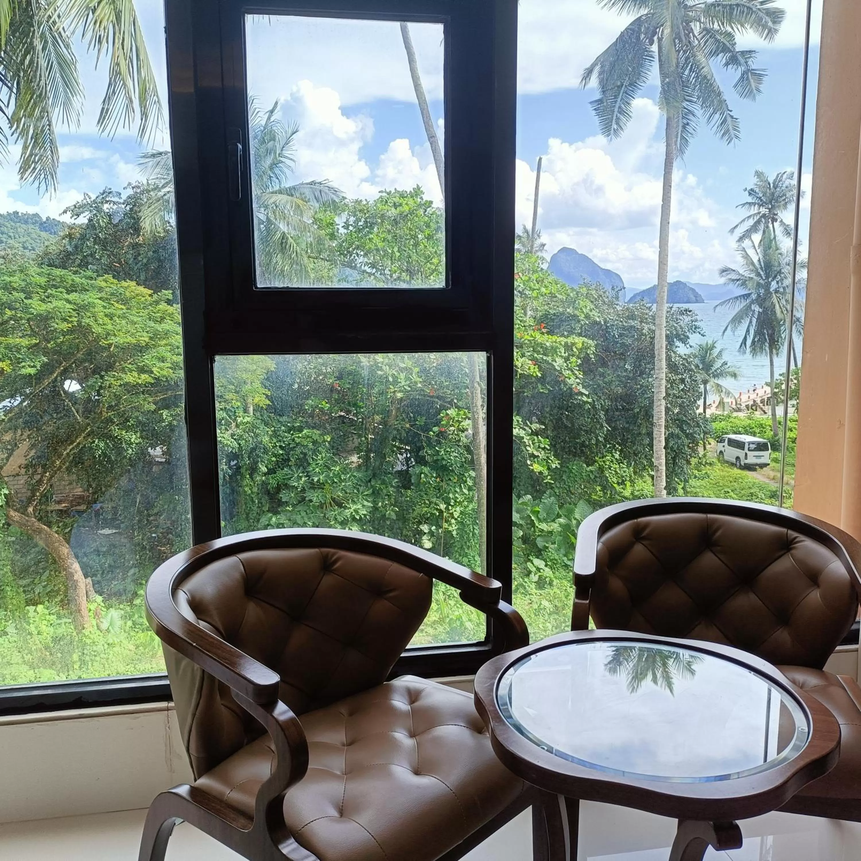 Seating area in One El Nido Suite