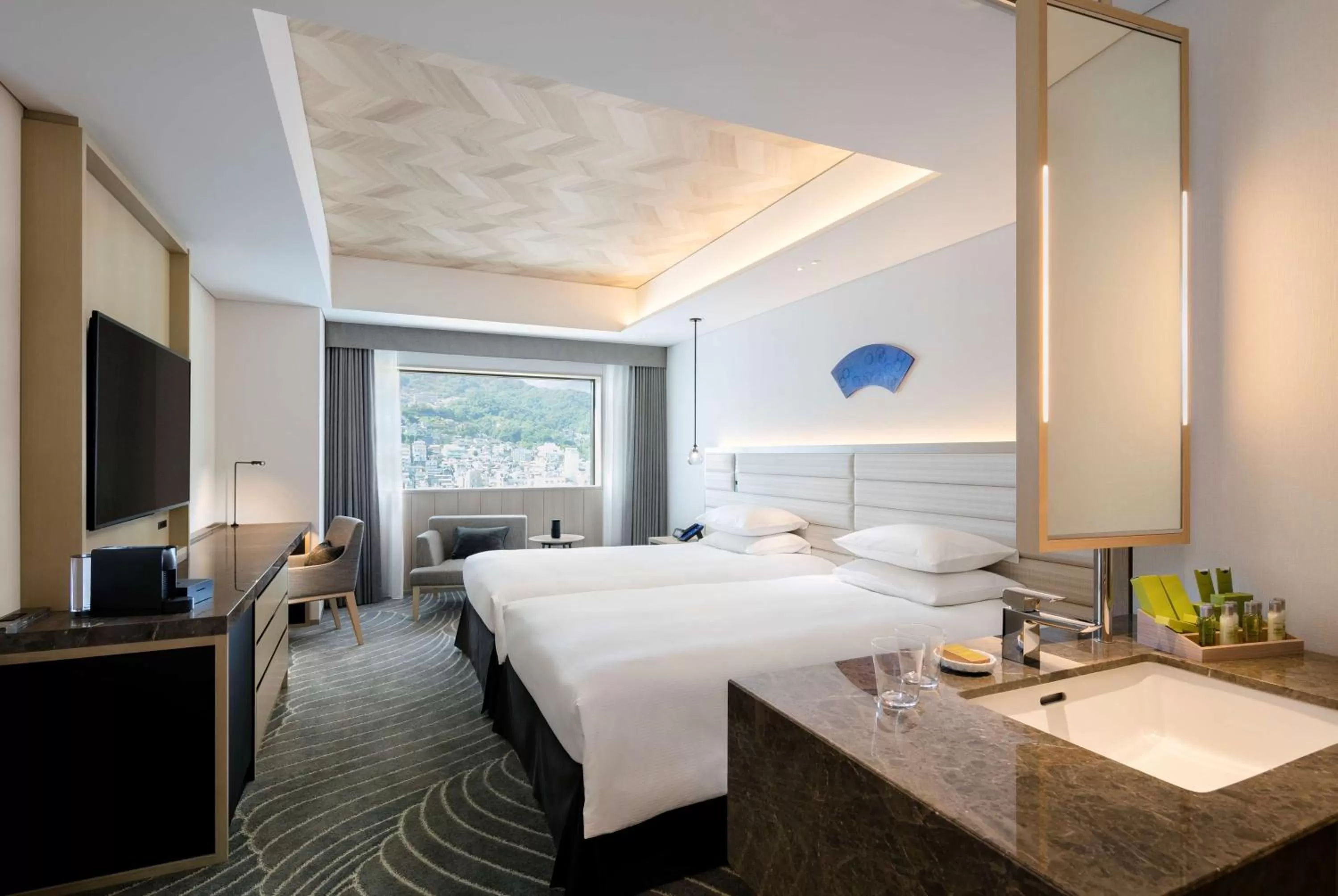 Bedroom, Bed in Hilton Nagasaki