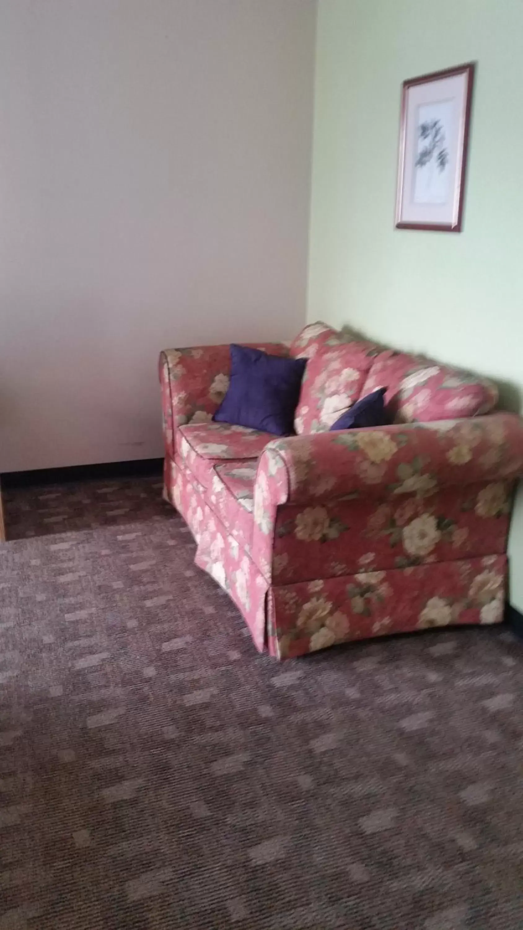 Seating area, Bed in Rimbey Motor Inn