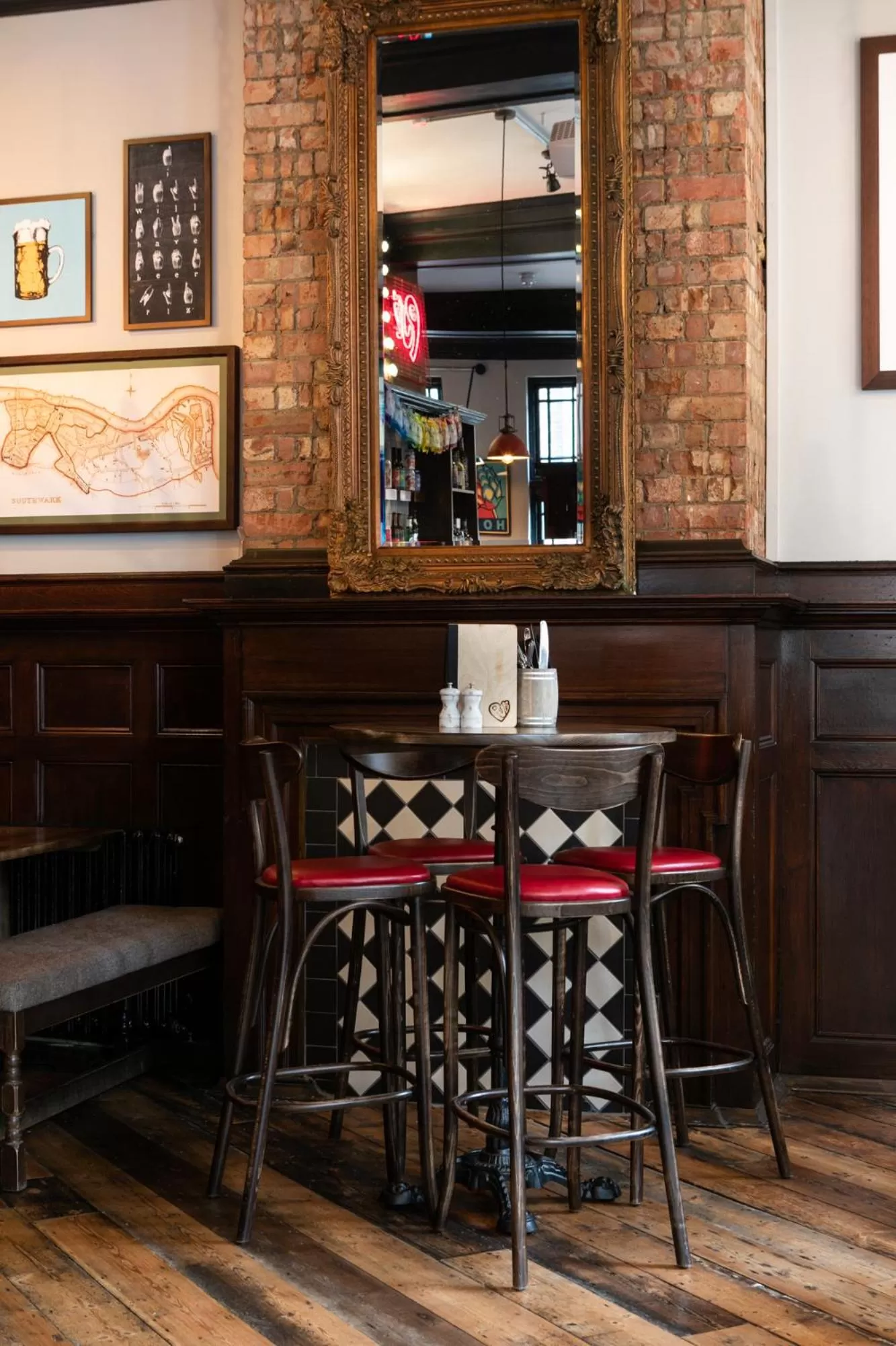 Seating area in PubLove @ The Rose & Crown