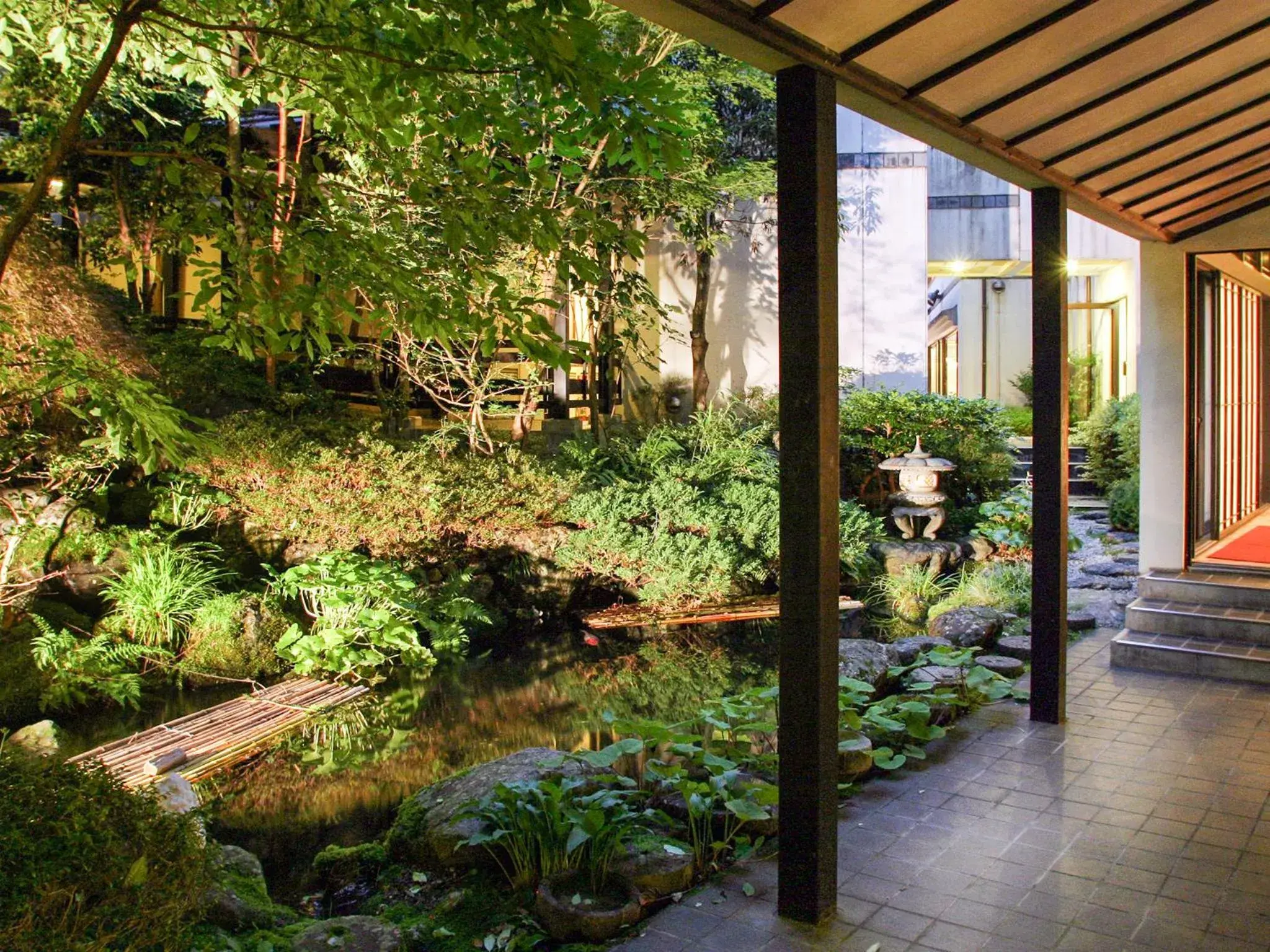 Patio in Suikoen Ryokan