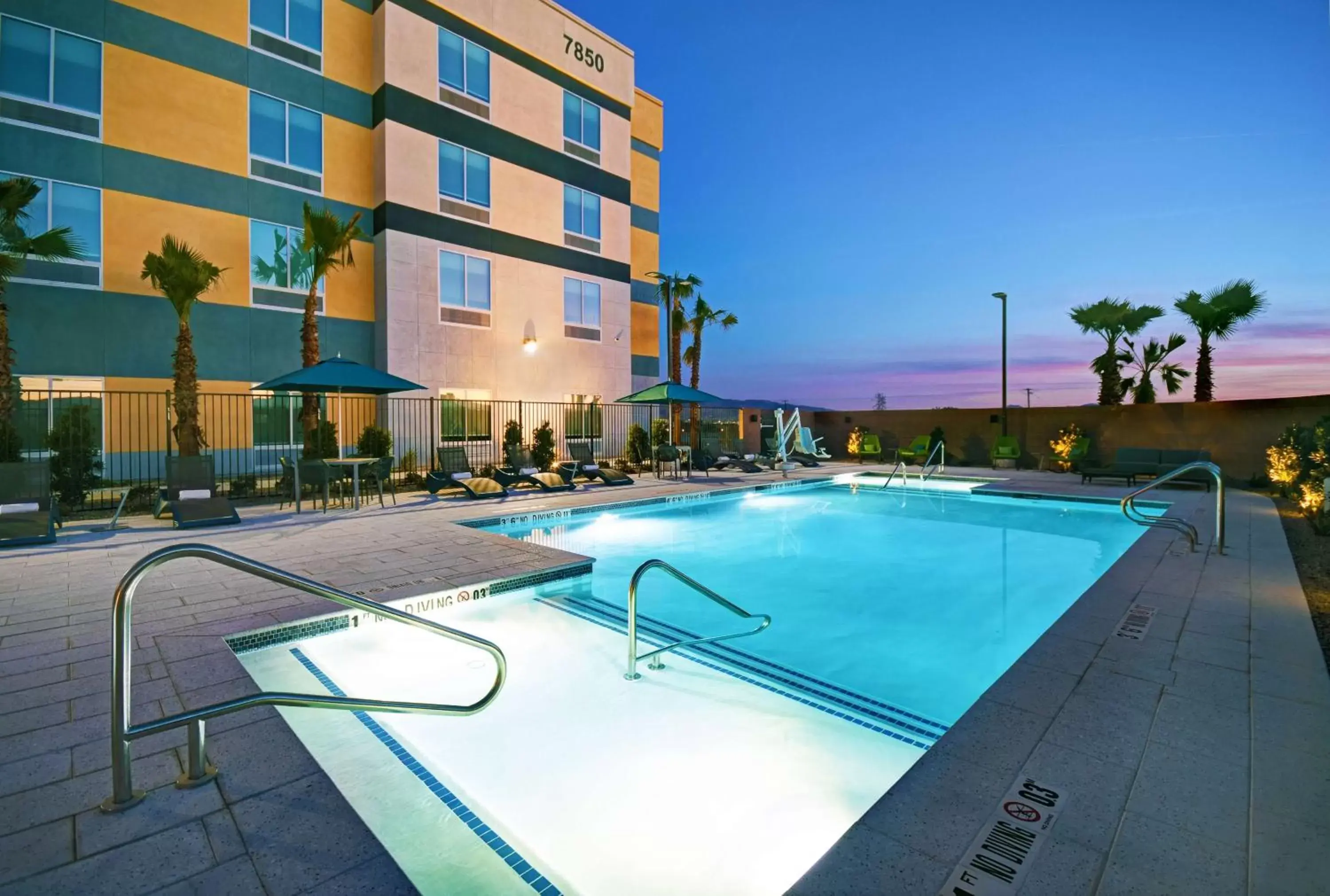 Pool view, Swimming Pool in Hampton Inn Las Vegas Strip South, NV 89123